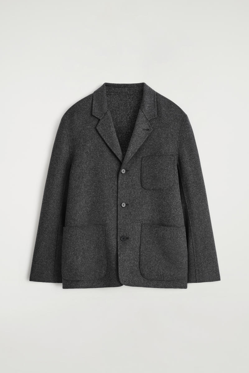 Cos Blazer Destrutturato In Lana In Gray