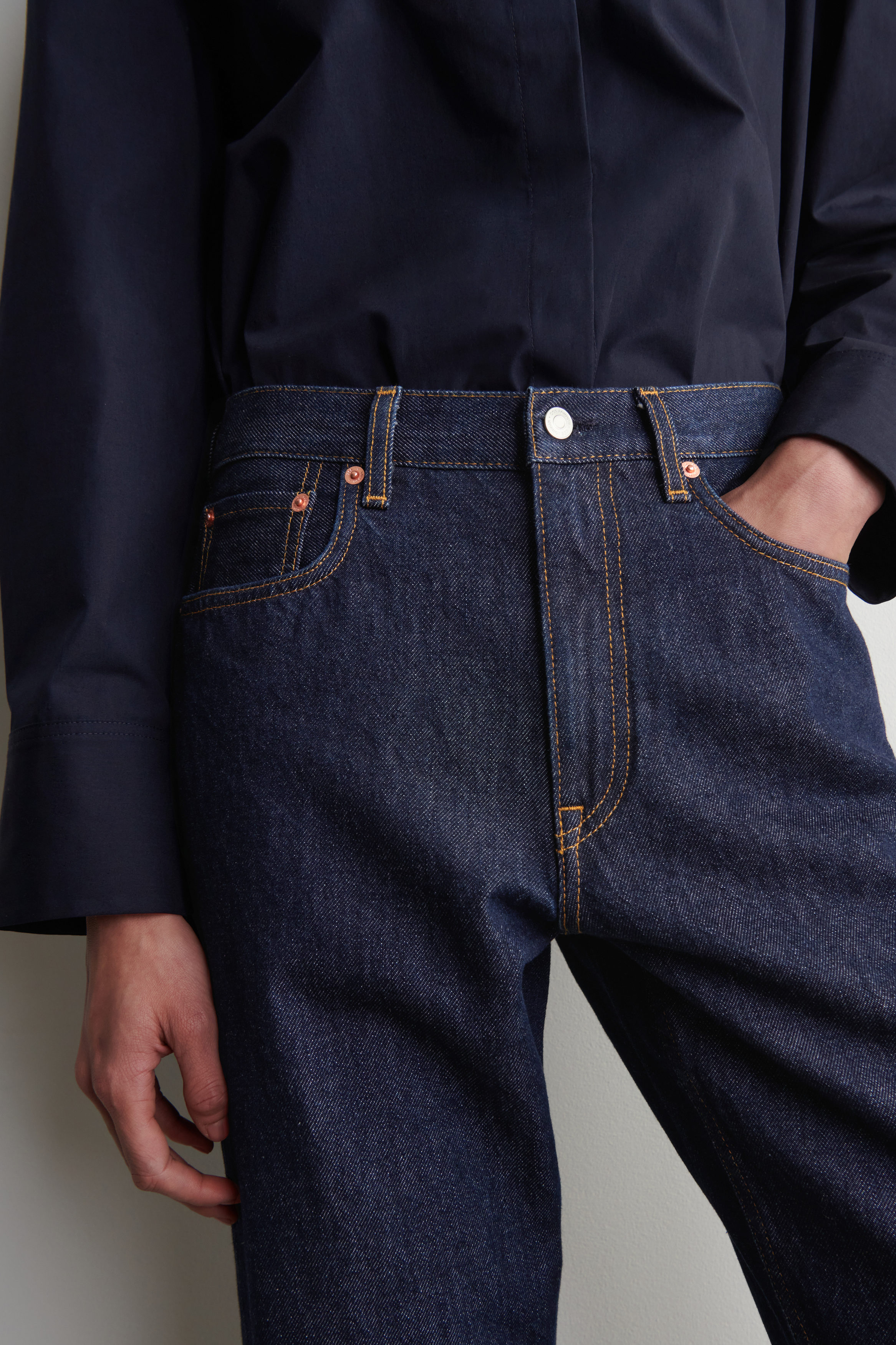 CHORD STRAIGHT-LEG JEANS - DARK INDIGO | COS US