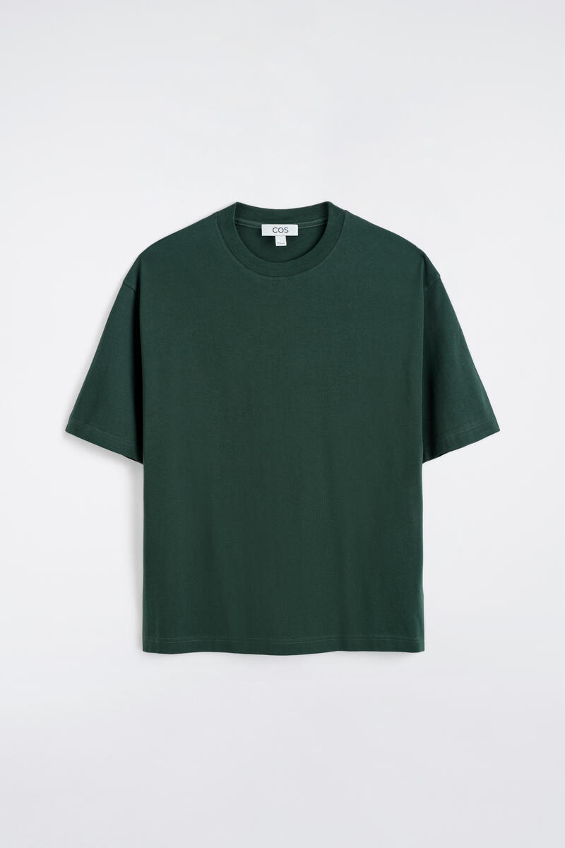 Relaxed Lightweight Cotton T-Shirt in Green