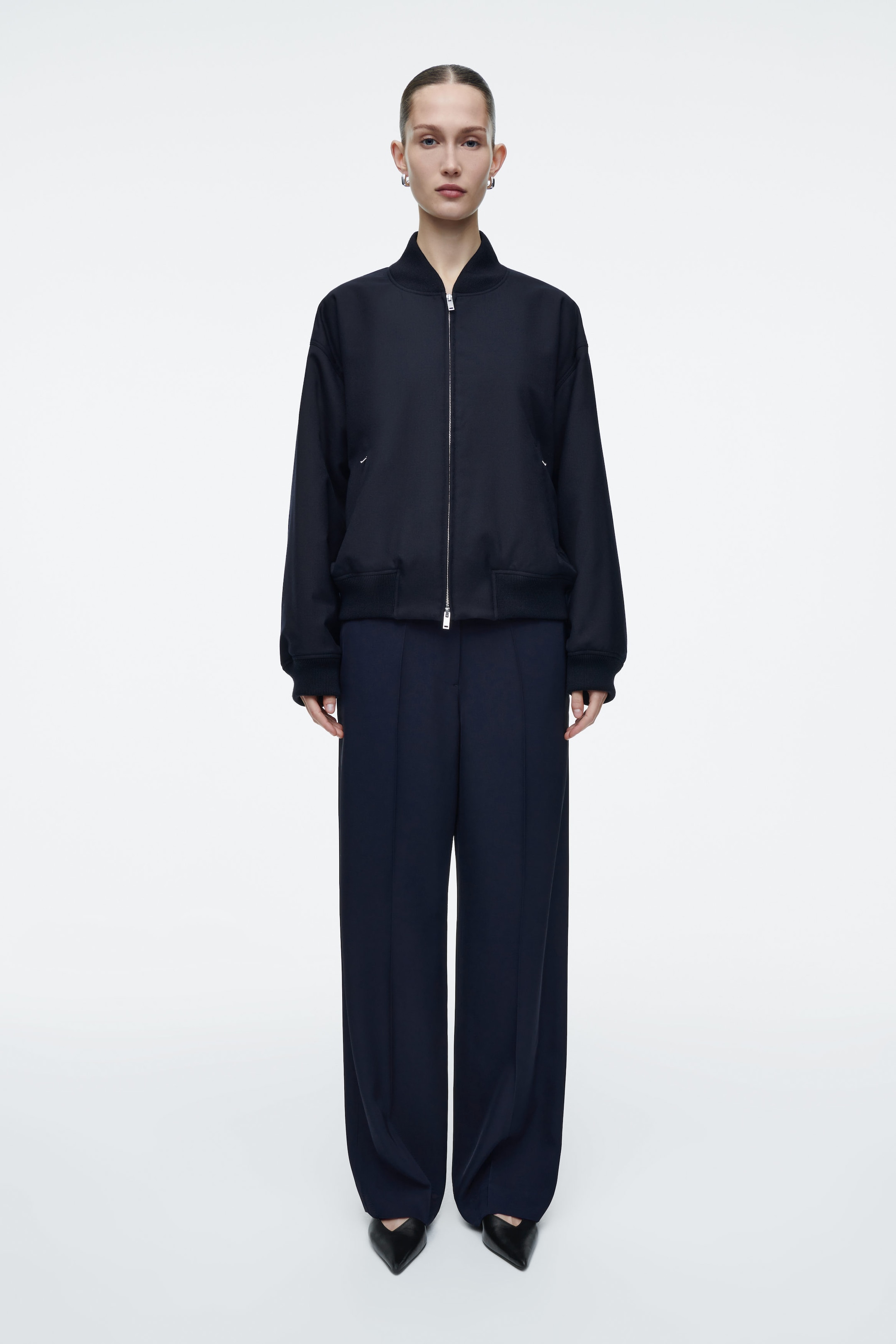 OVERSIZED WOOL BOMBER JACKET