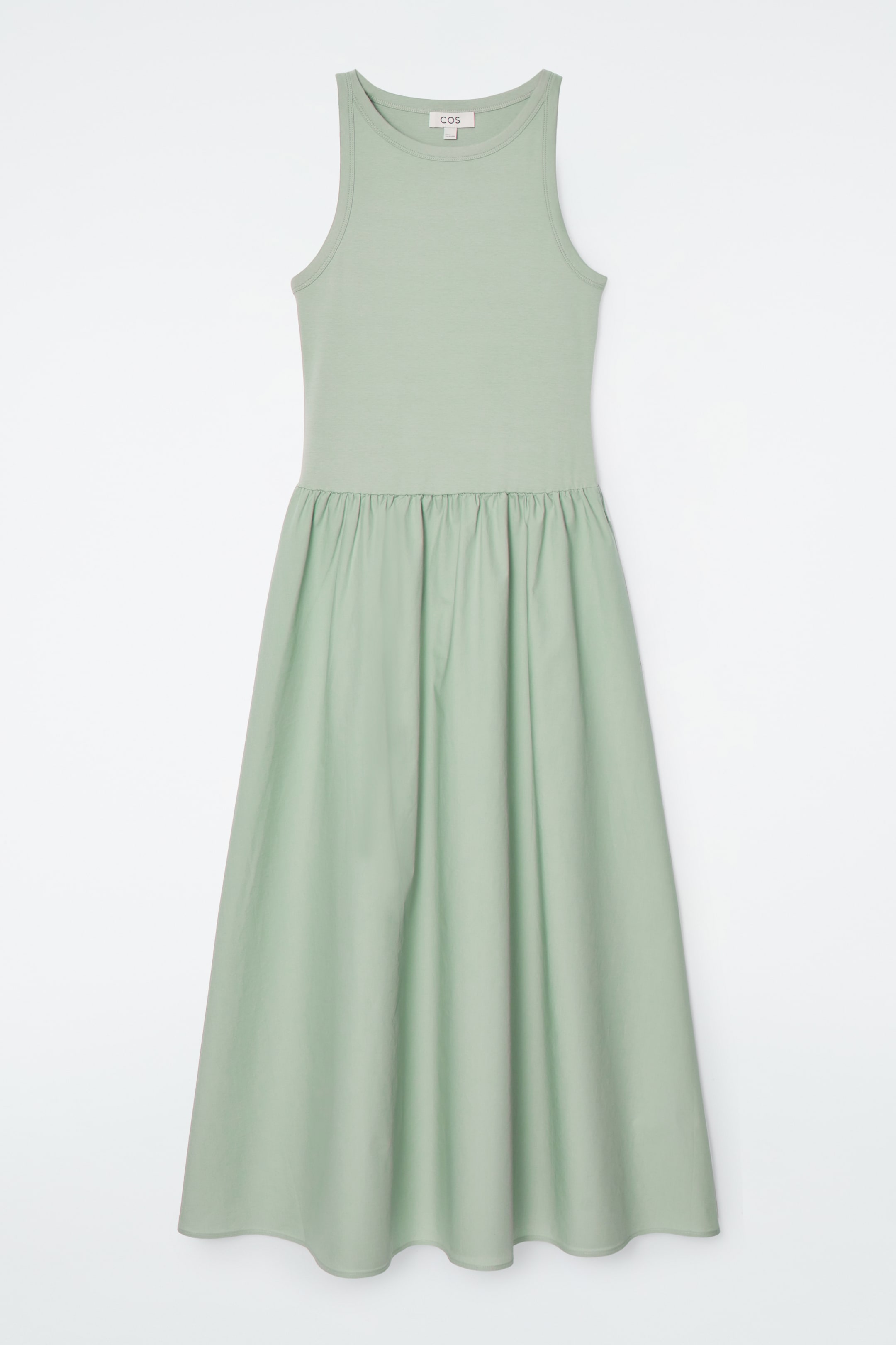 Agrandir l'image: ROBE MIDI CONTRASTÉE - VERT SAUGE - FEMME | H&M CH 1