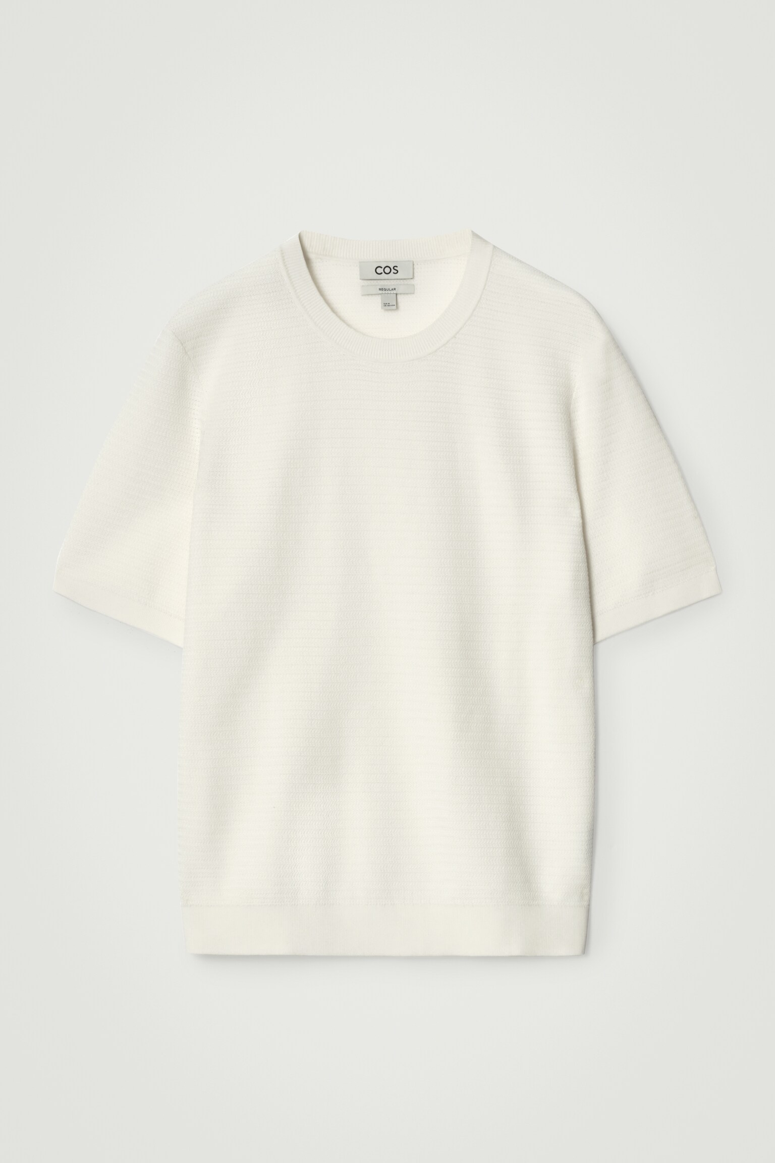 T-SHIRT EN MAILLE DE COTON TEXTURÉE - ÉCRU/NOIR/ABRICOT/TAUPE - 2