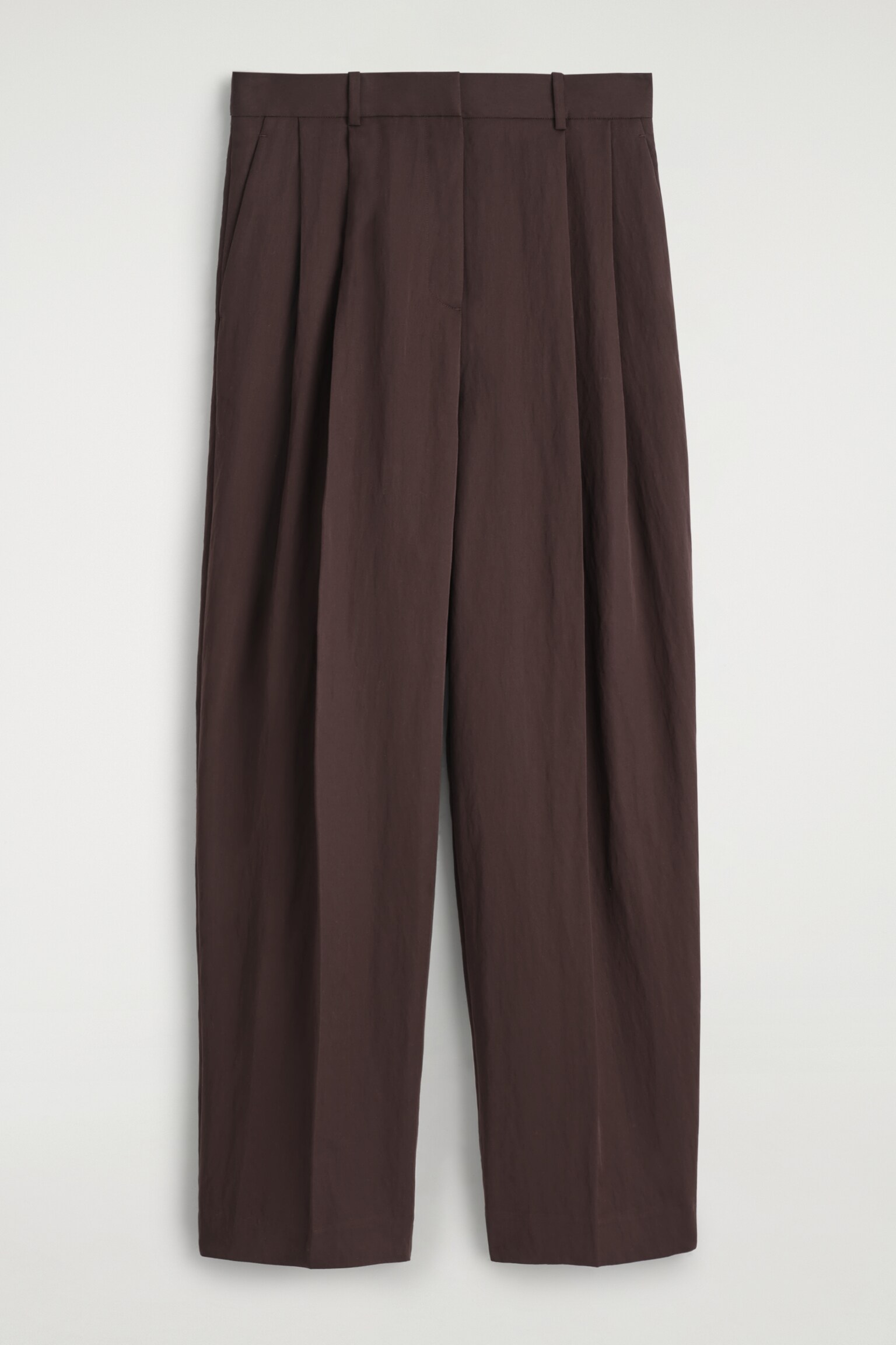 LOCKERE, FLIESSENDE HOSE MIT WEITEM BEIN - BURGUNDERROT/HELLROSA/SCHWARZ - 2