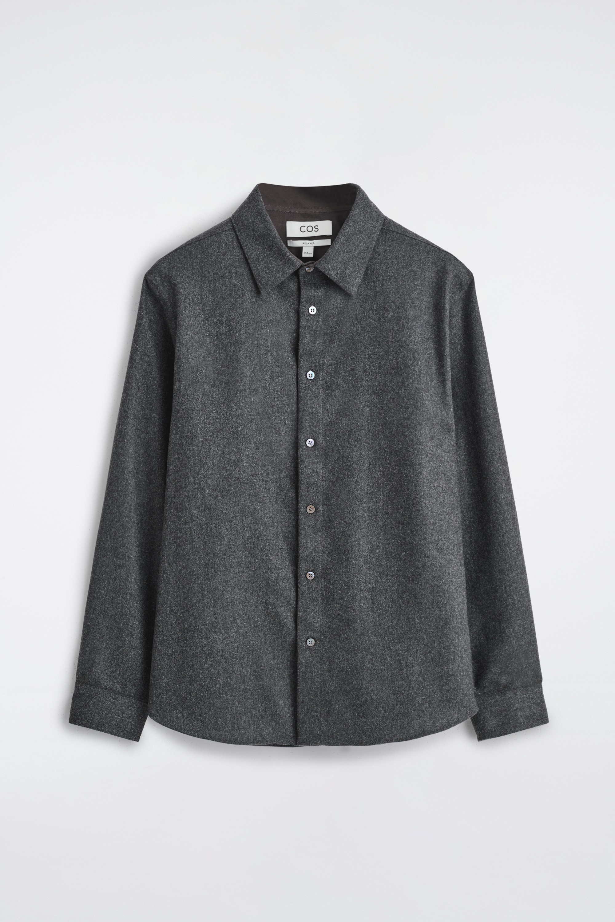 RELAXED WOOL-FLANNEL SHIRT - CHARCOAL MÉLANGE/BLACK / CHECKED