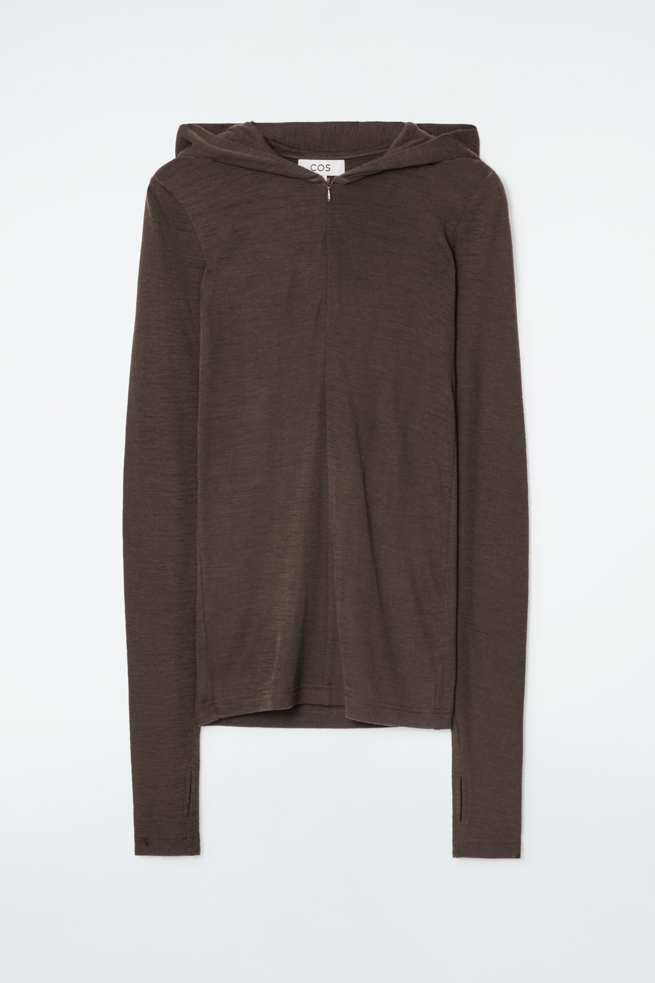 Zobrazit větší obrázek: ÚZKÁ VLNĚNÁ MIKINA S PŮLZIPEM - BROWN - ŽENY | H&M CZ 1