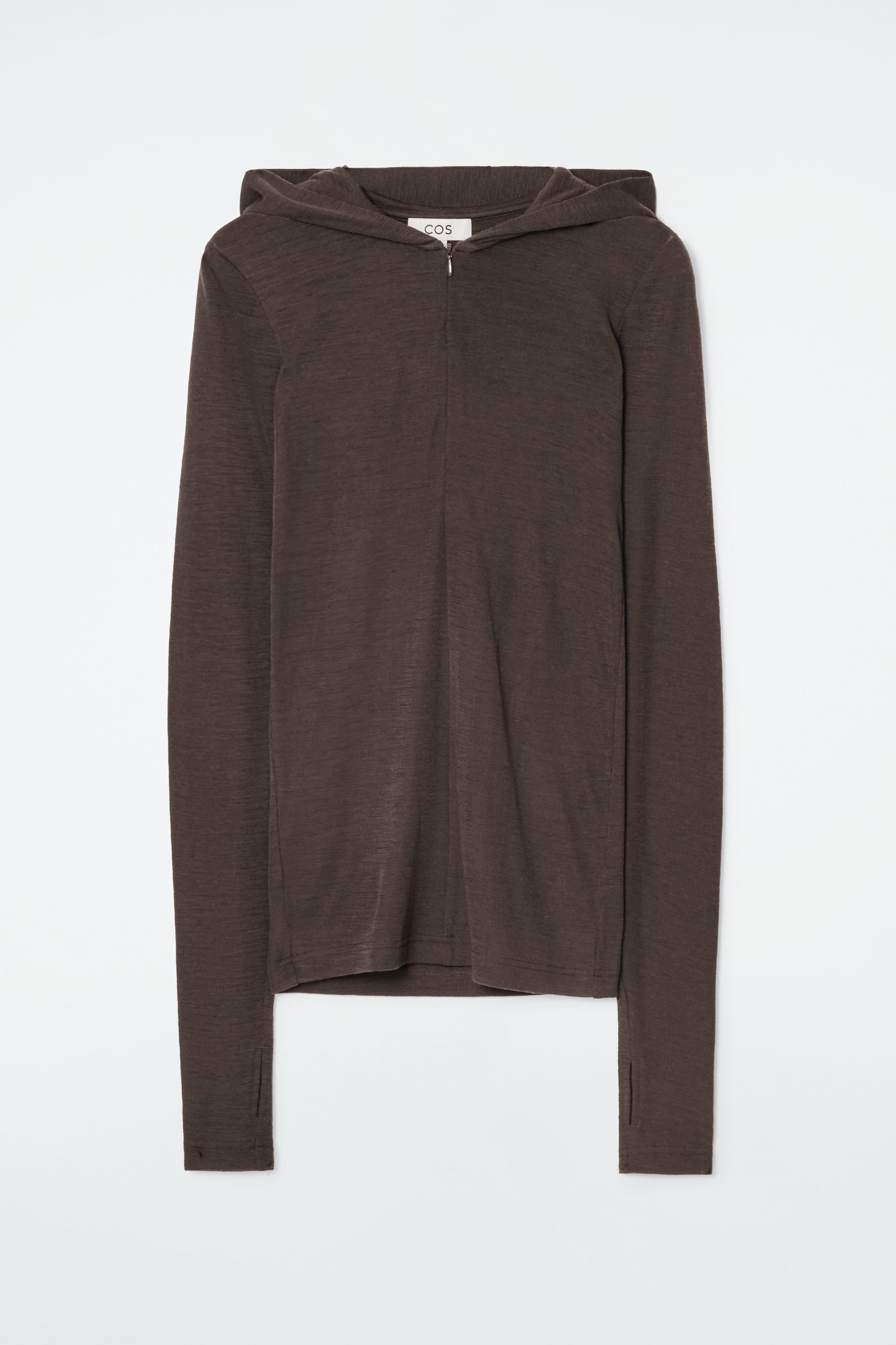 トップス myne knit hoodie brown Knit Zip Up Hoodie - Aya Muse