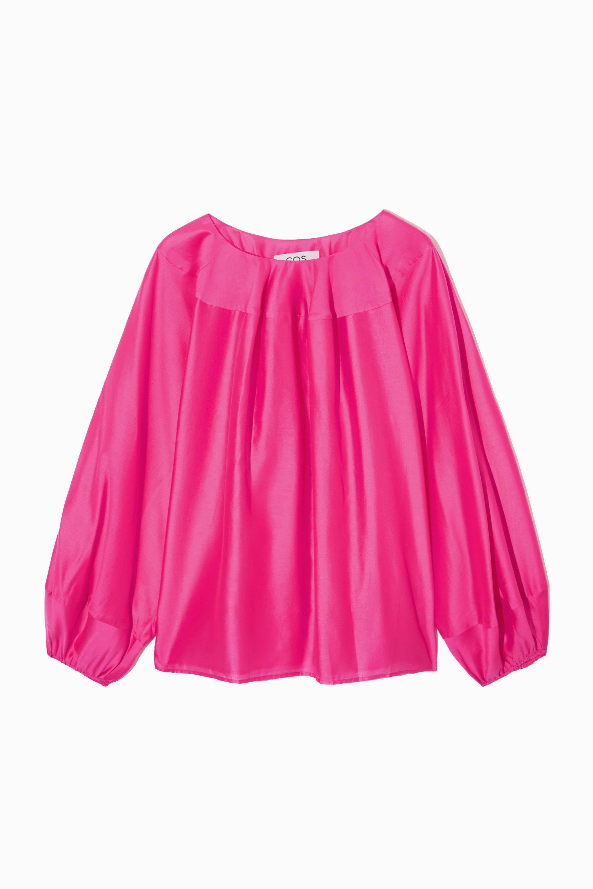 VOLUMINOUS BOAT-NECK BLOUSE - BRIGHT PINK | COS