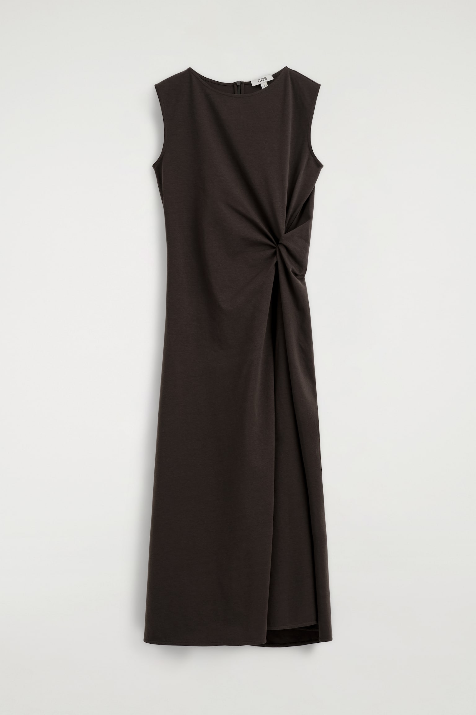 שמלת מידי מבד ג'רז'י עם פיתול - 2