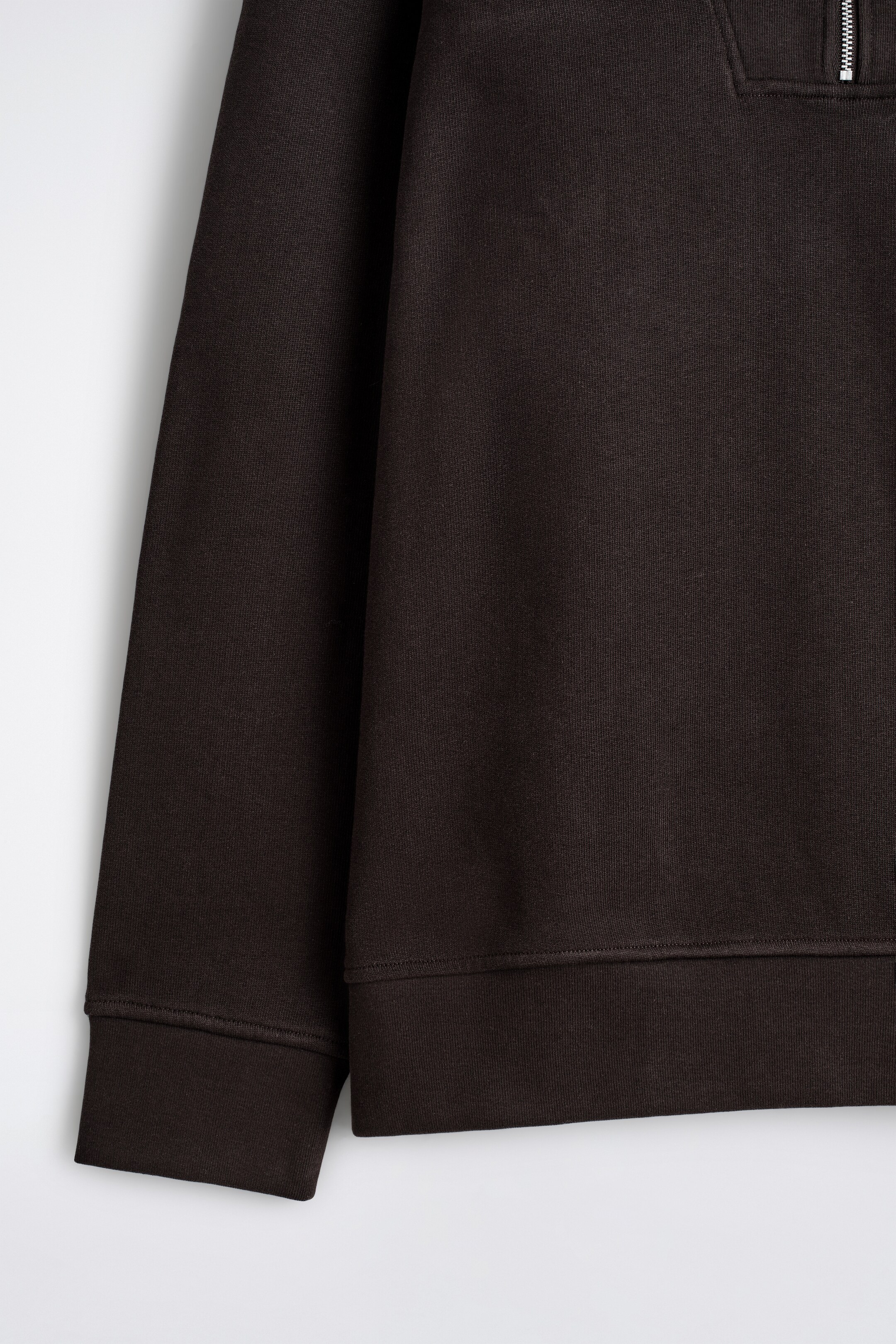 Agrandir l'image: SWEAT À COL CHEMINÉE ZIPPÉ - BRUN FONCÉ - HOMME | H&M FR 7