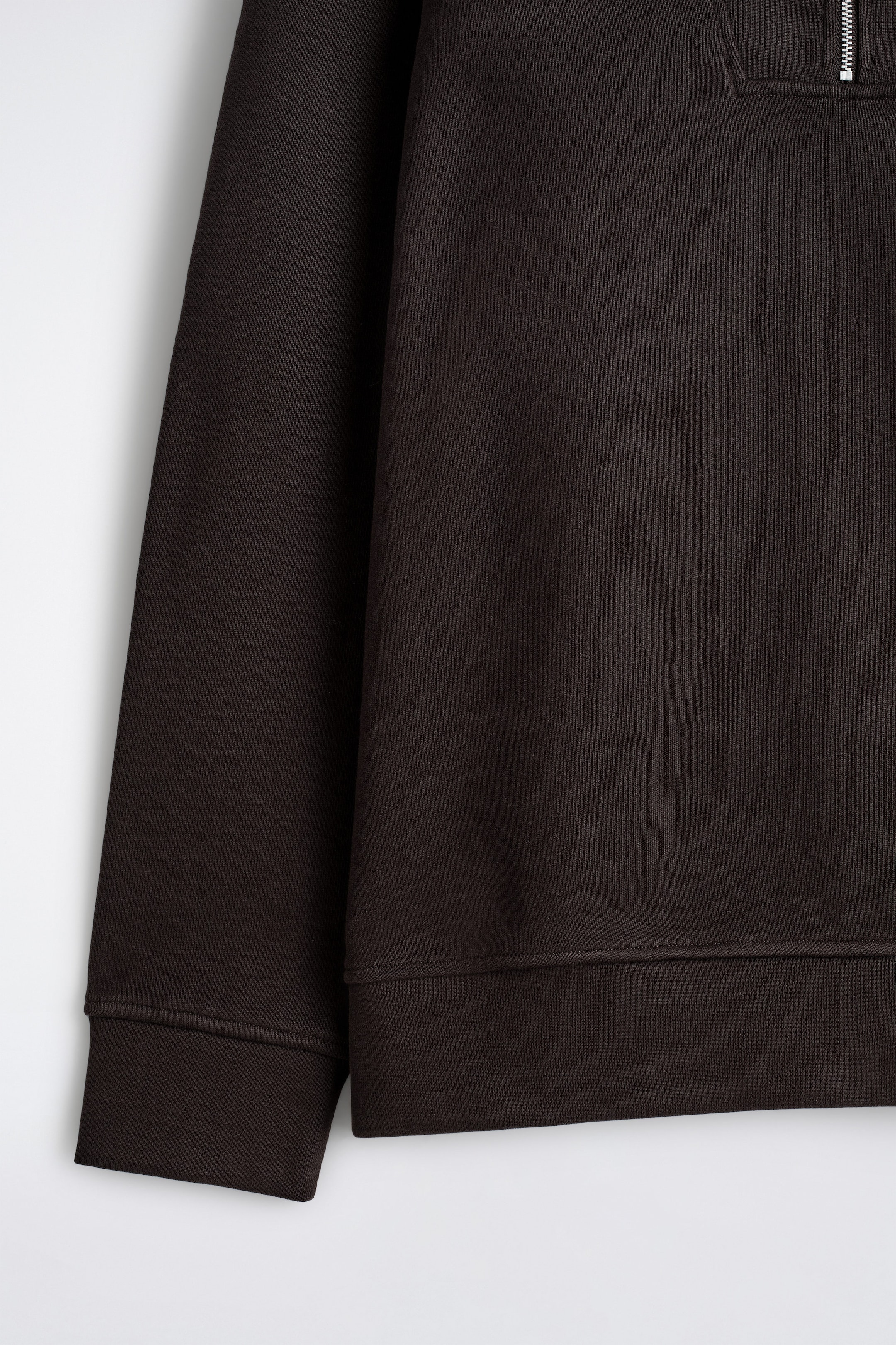 FUNNEL-NECK ZIP-UP SWEATER