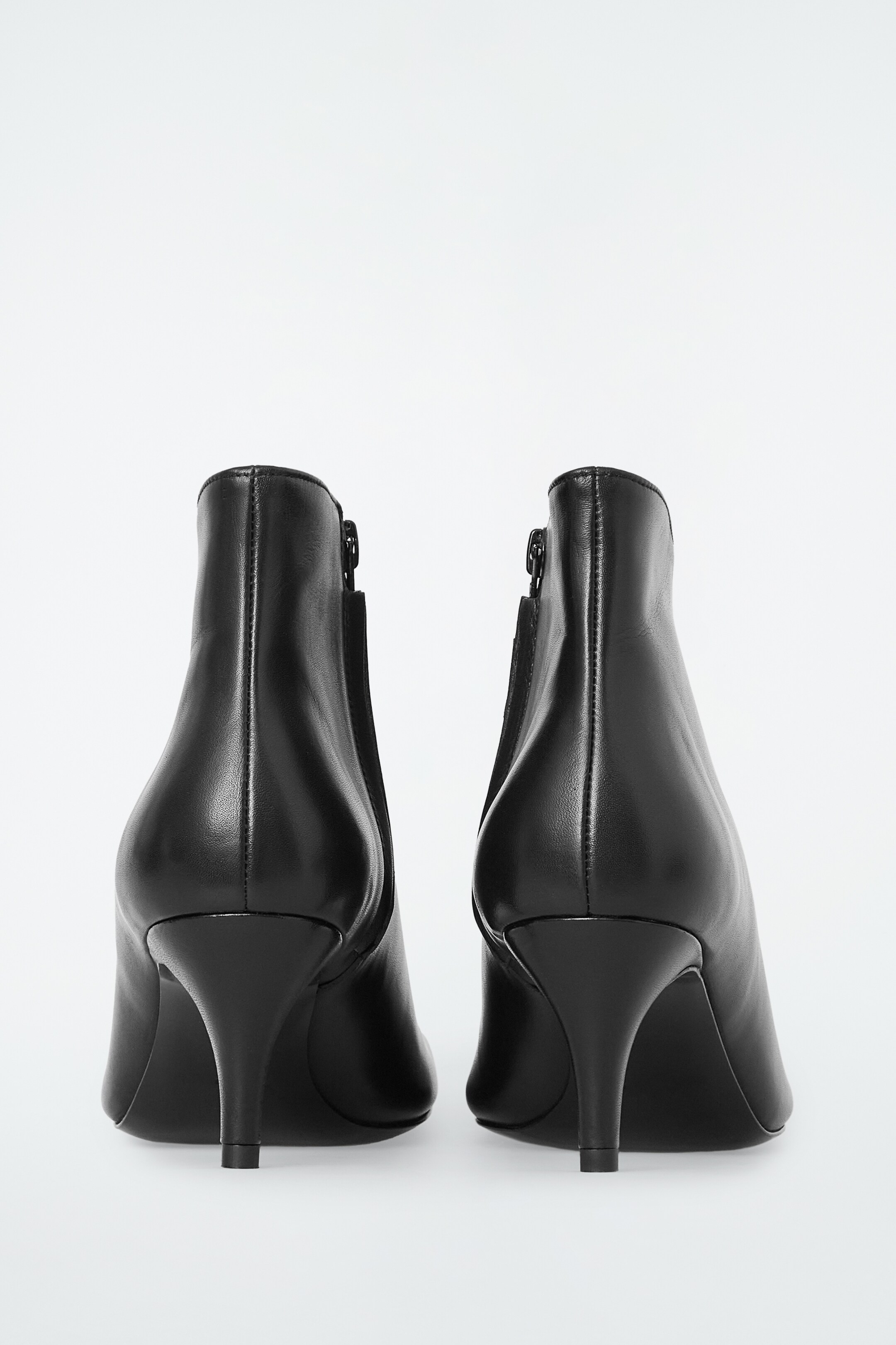 View larger image: SQUARE-TOE LEATHER ANKLE BOOTS - BLACK - Ladies | H&M GB 2