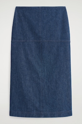 DENIM PENCIL SKIRT — DARK BLUE 2