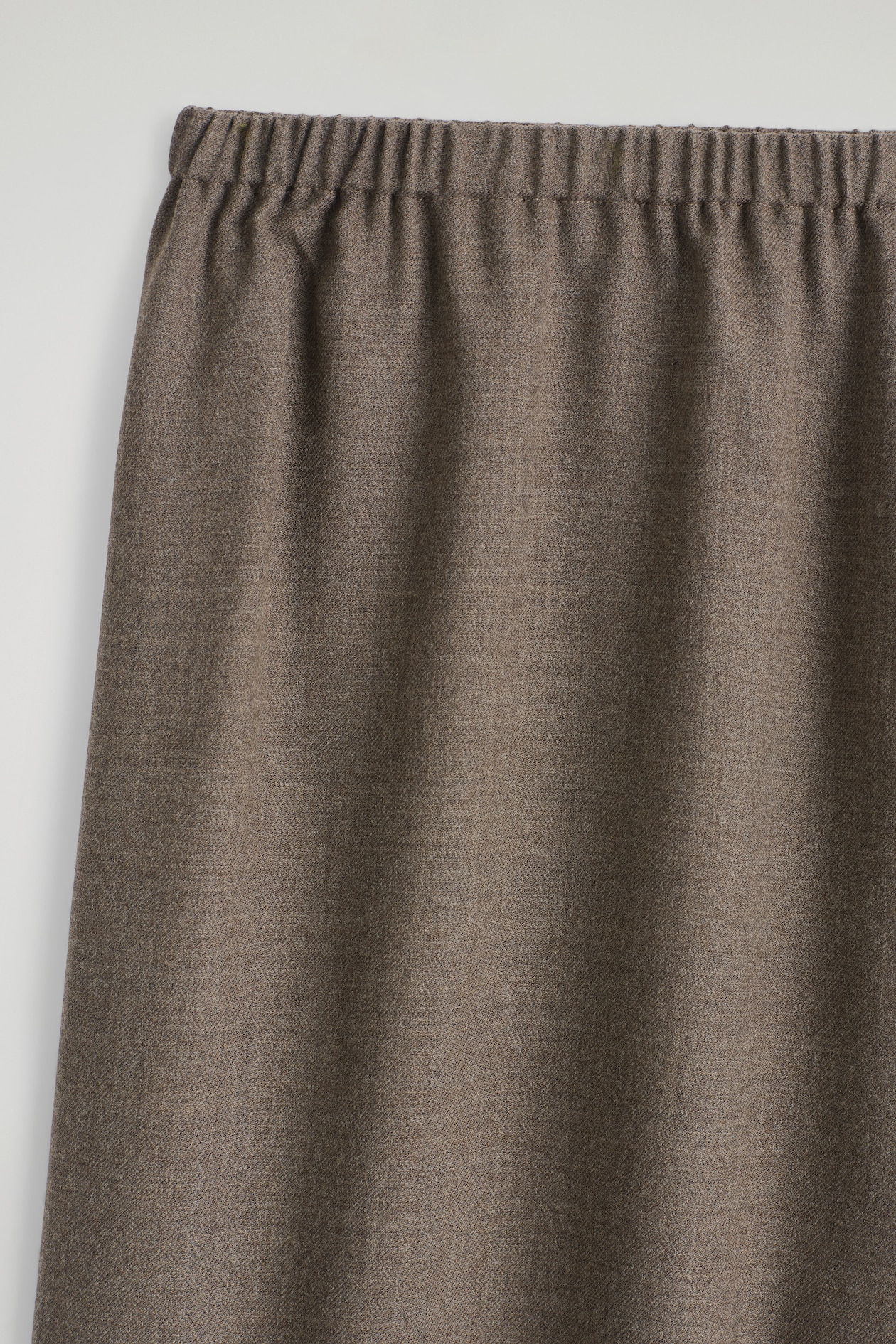 WOOL-BLEND WIDE-LEG PANTS — BROWN