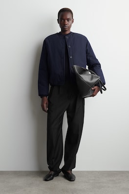 PADDED COTTON LINER JACKET — NAVY 1