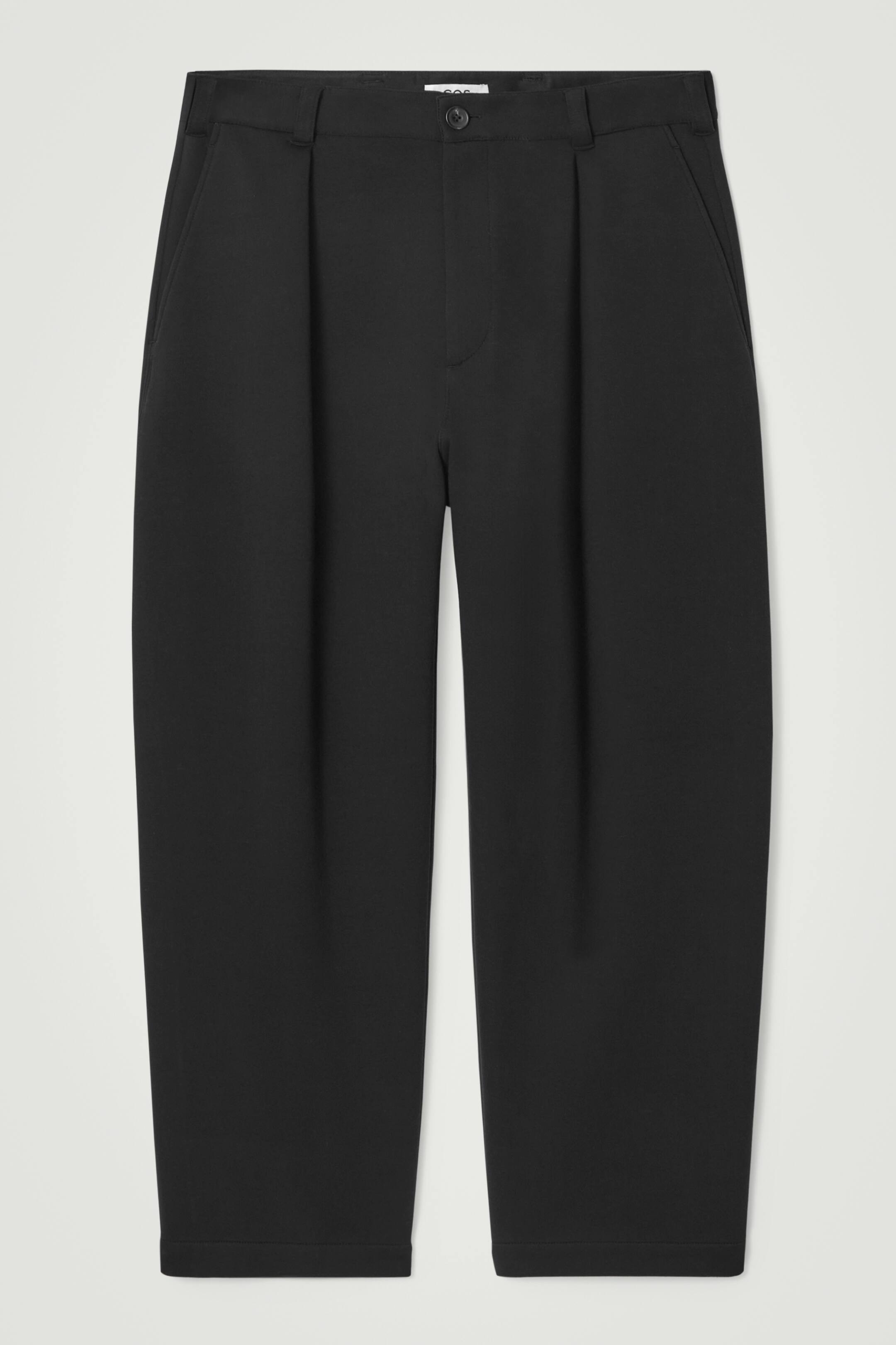 View larger image: SCUBA-JERSEY BARREL-LEG TROUSERS - BLACK - Men | H&M GB 1
