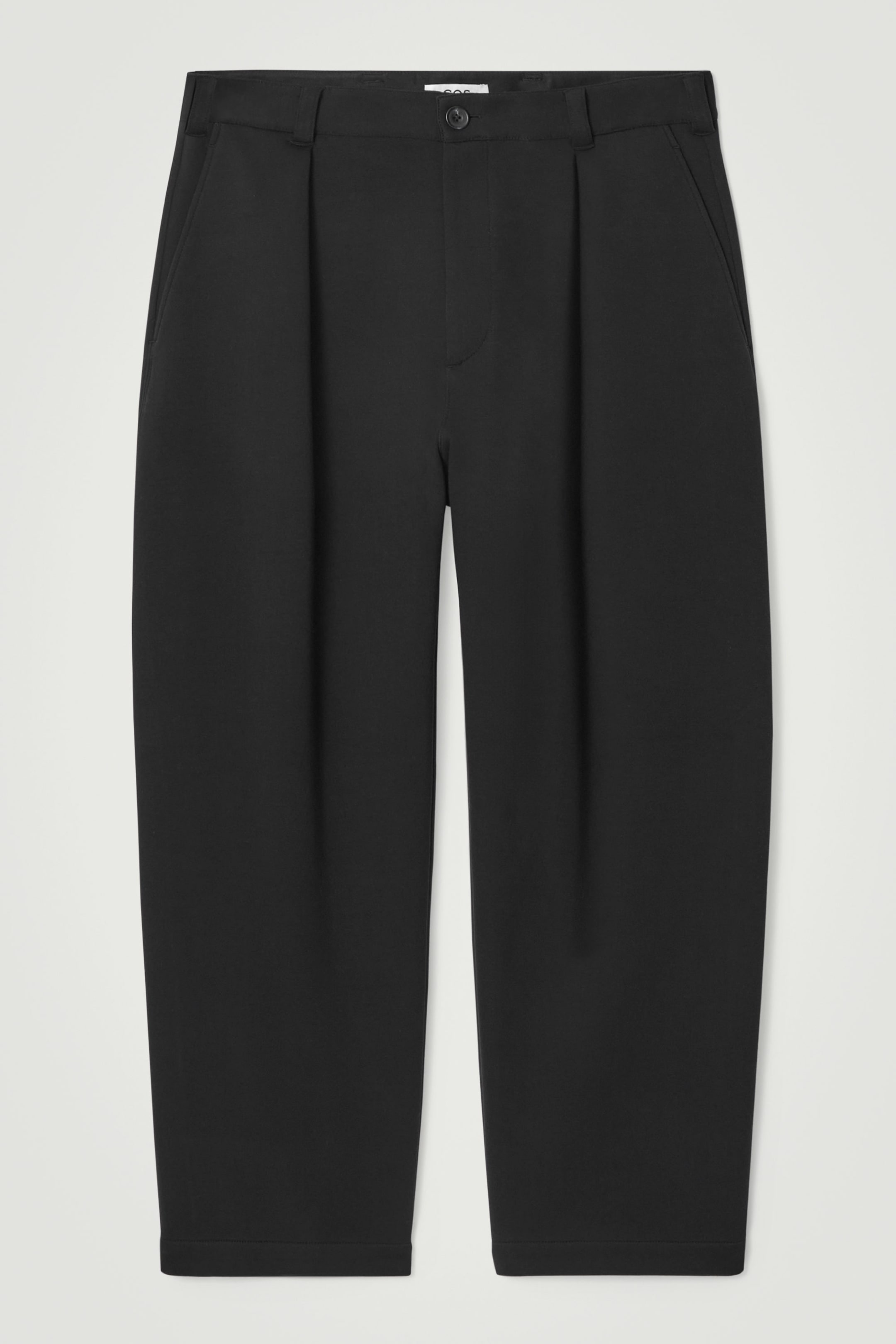 SCUBA-JERSEY BARREL-LEG PANTS