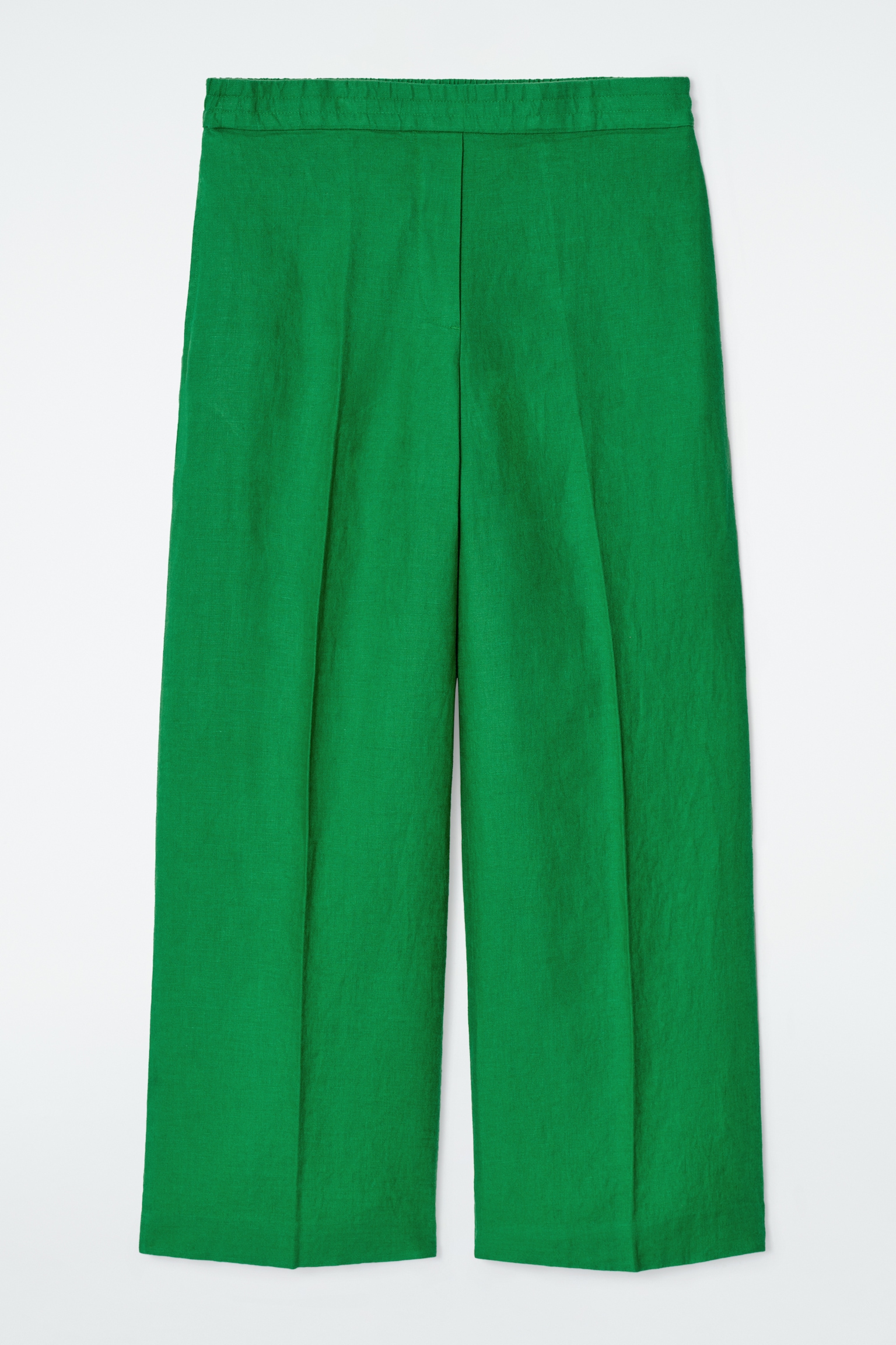 PANTALONES DE LINO SASTRE DE PERNERA RECTA - VERDE/AMARILLO MANTEQUILLA - 2