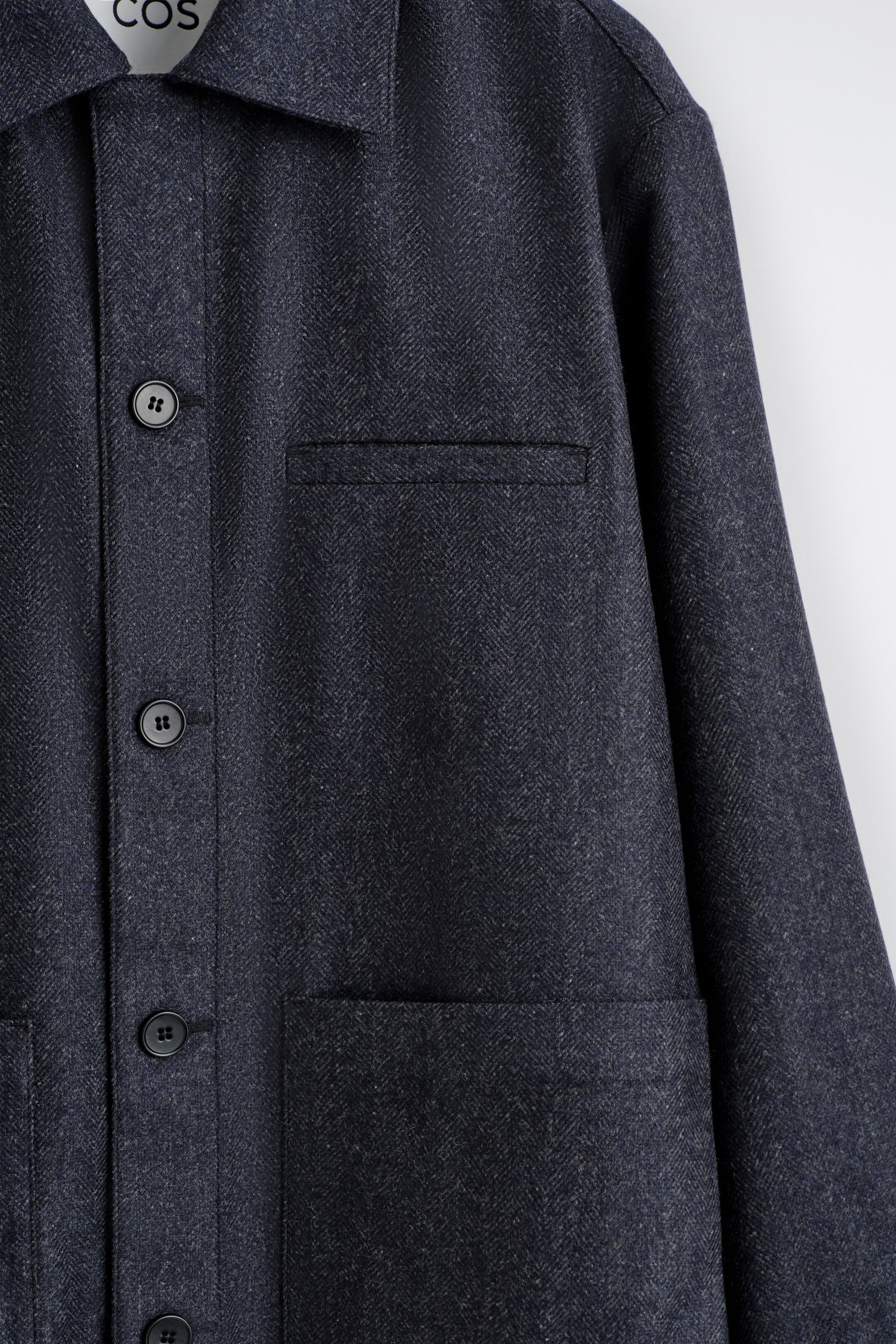 Agrandir l'image: WOOL OVERSHIRT - CHARCOAL / HERRINGBONE - HOMME | H&M FR 7