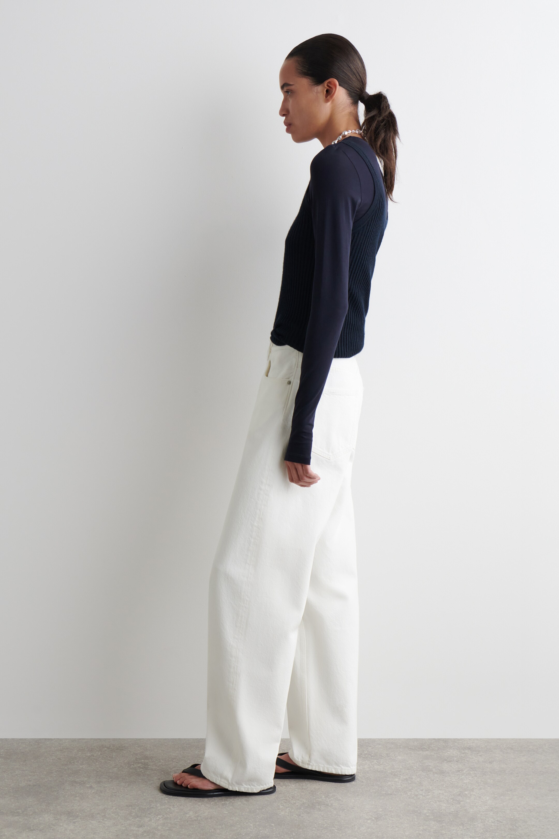 Ver imagem maior: BAY BARREL-LEG JEANS - BRANCO - SENHORA | H&M PT 5