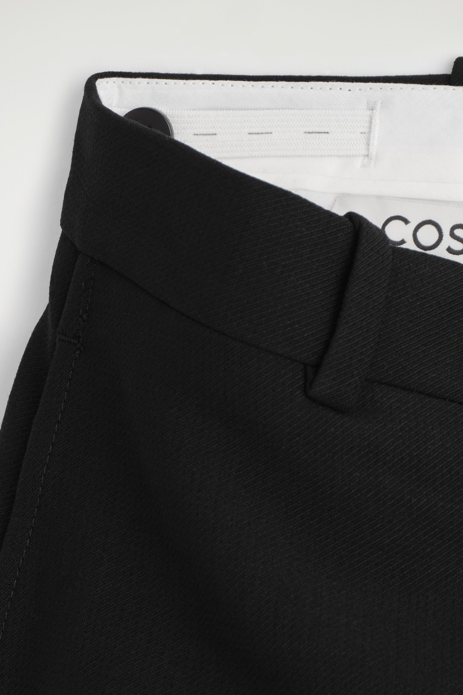 CROPPED WOOL BARREL-LEG TROUSERS - BLACK/MOLE - 3