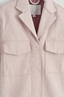DENIM UTILITY JACKET — LIGHT PINK 1