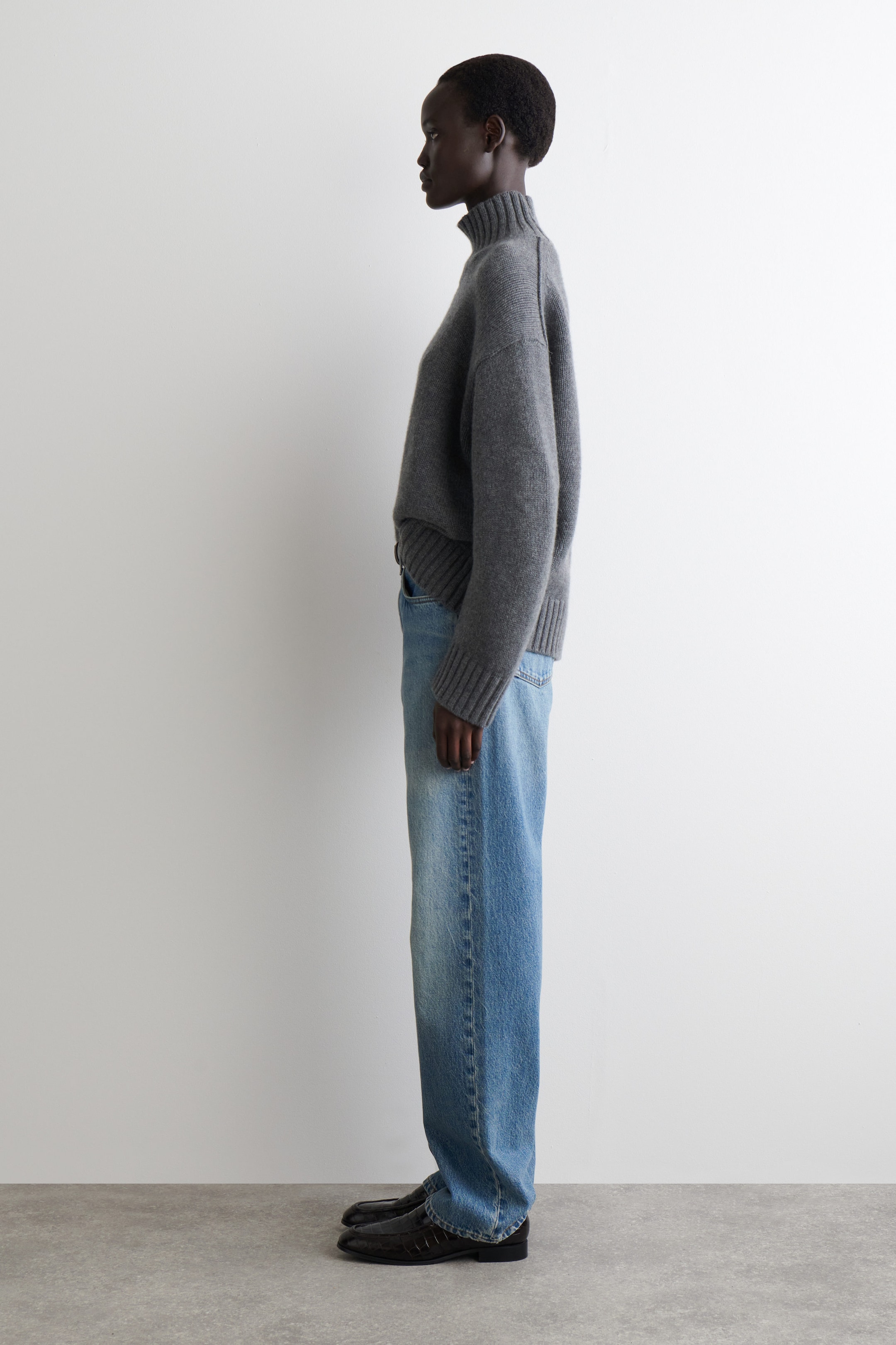 KASCHMIRPULLOVER MIT STEHKRAGEN