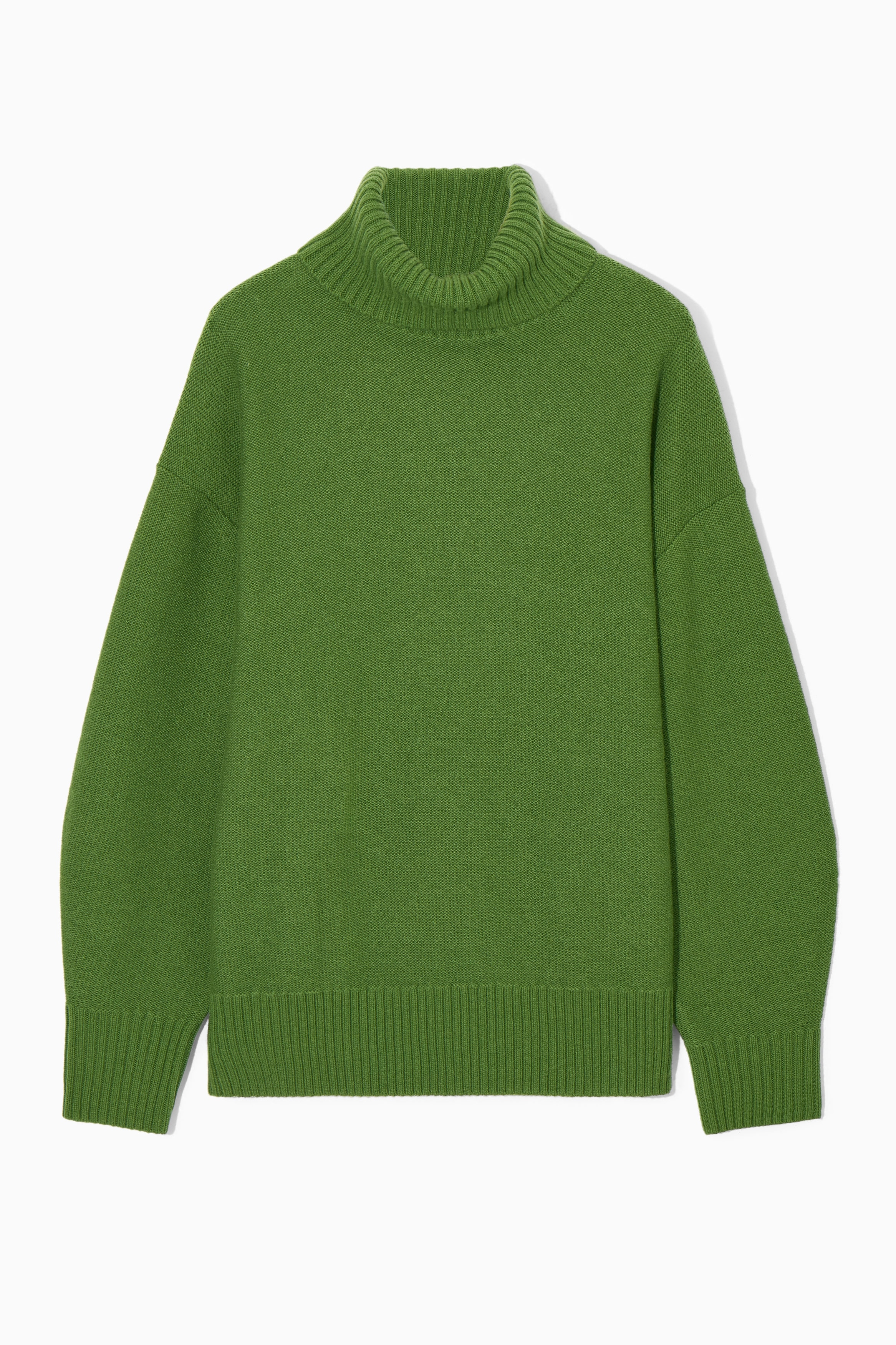 OVERSIZED WOOL ROLL-NECK SWEATER - GREEN | COS US