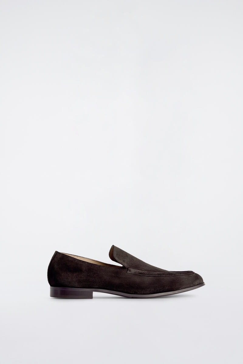 Split Suede Loafers