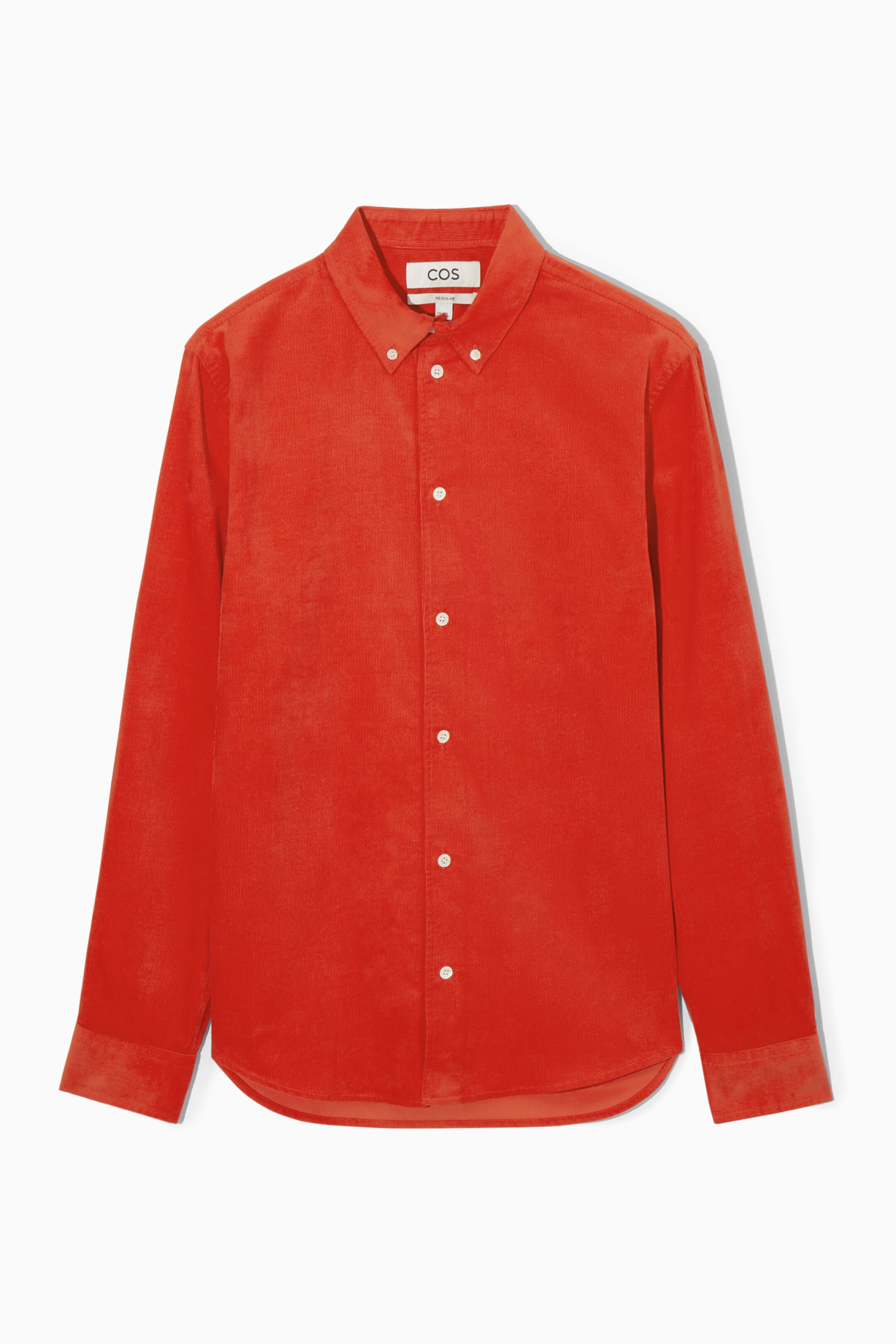 View larger image: BUTTONED-COLLAR CORDUROY SHIRT - ORANGE - Men | H&M GB 1