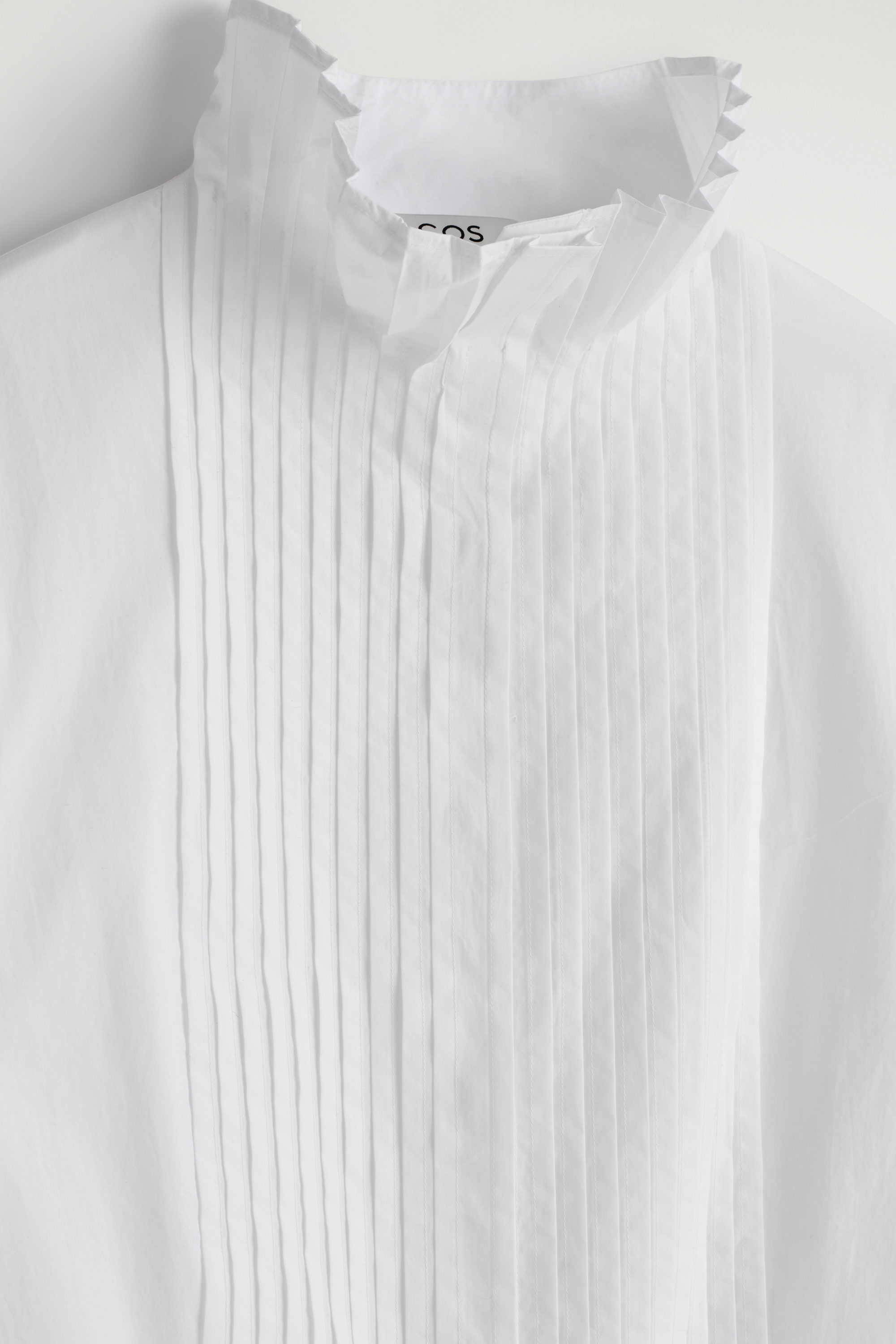 PINTUCKED COTTON BLOUSE - WHITE | COS US