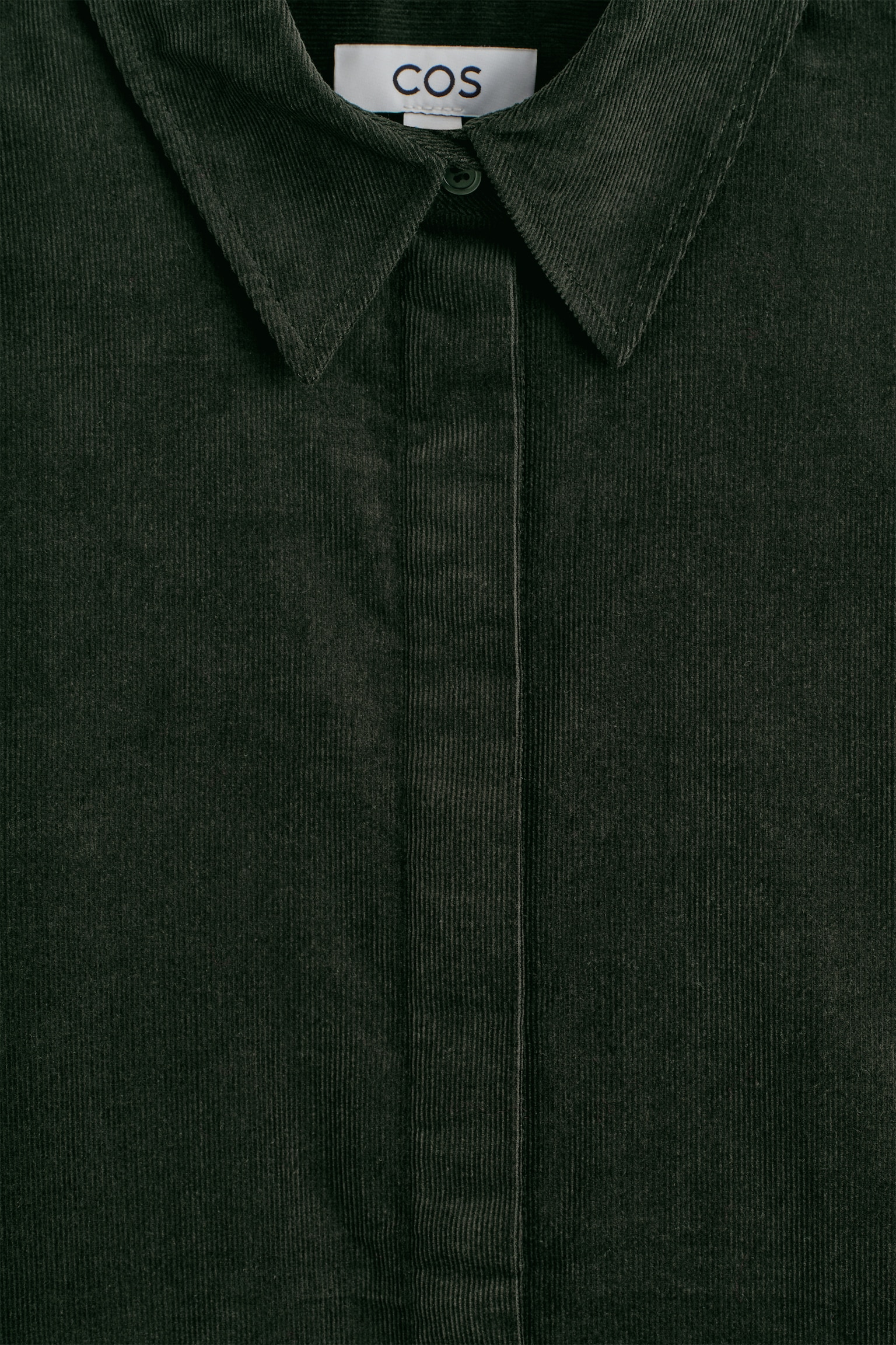 CHEMISE EN VELOURS CÔTELÉ - VERT FONCÉ - 5