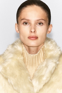 FUR-EFFECT JACKET — CREAM 6