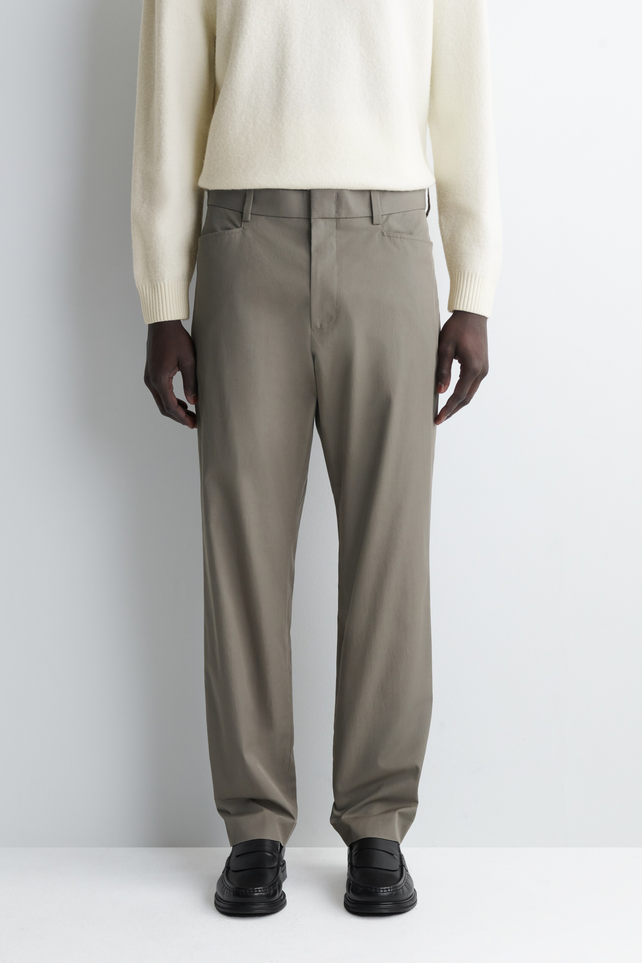 Ingrandisci l'immagine: COTTON STRAIGHT-LEG TROUSERS - MOLE - UOMO | H&M CH 2