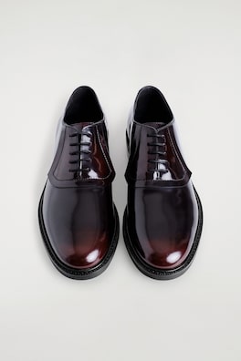 LEATHER OXFORD SHOES — BORDEAUX 3