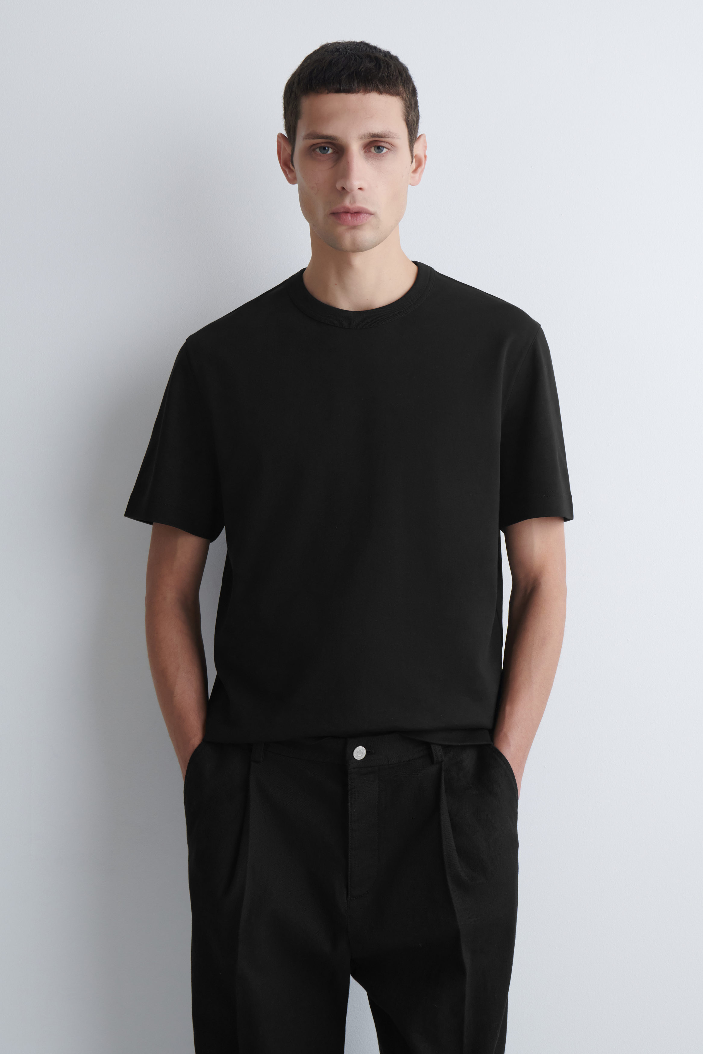 INTERLOCK COTTON CREW-NECK T-SHIRT