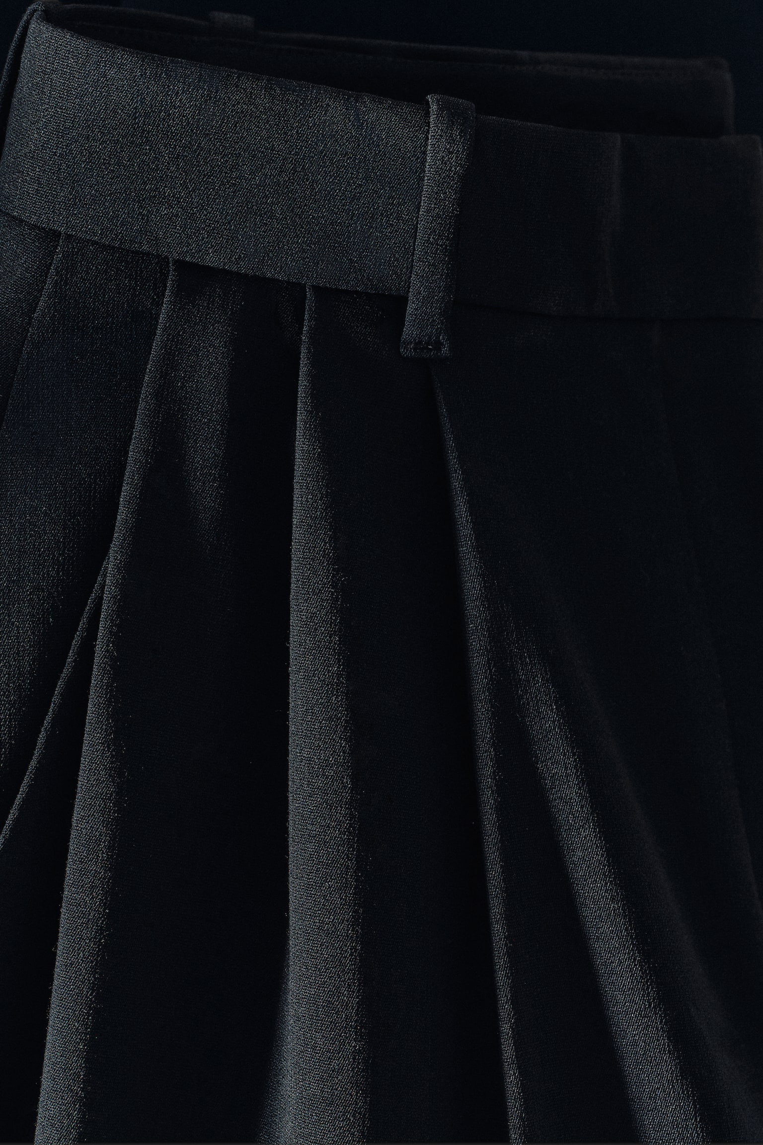 מכנסי טוליפ מקטורת צמר מעורב - שחור - 6