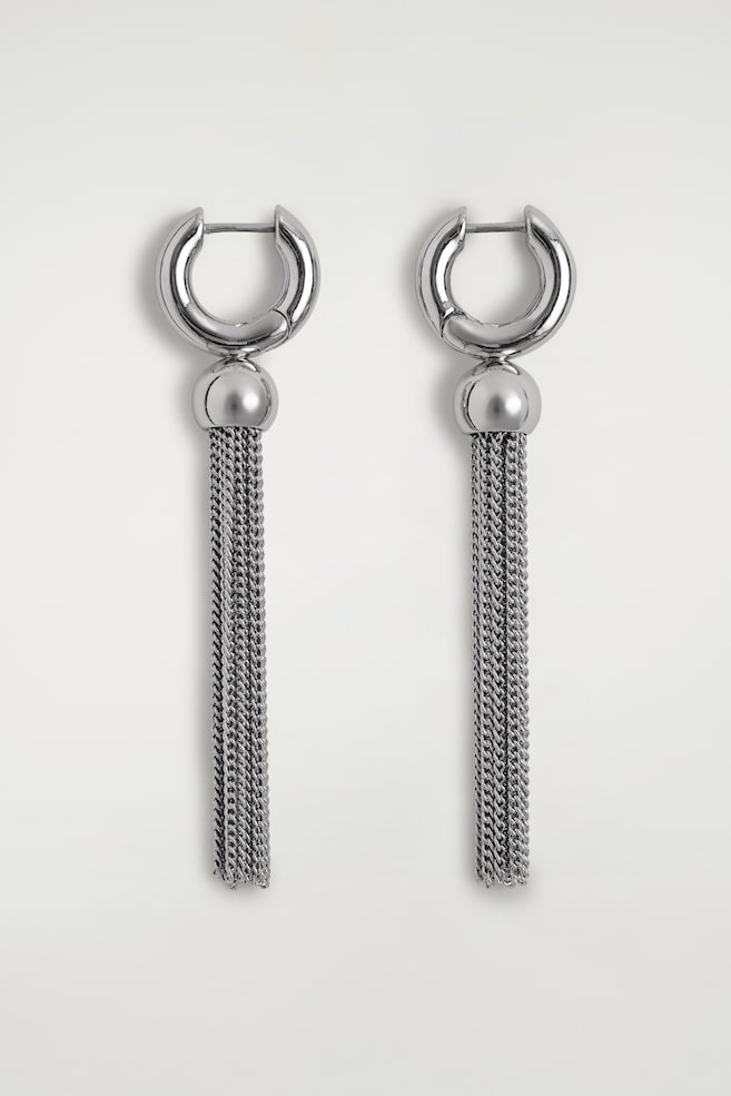 TASSELLED EARRINGS - SILVER - 1