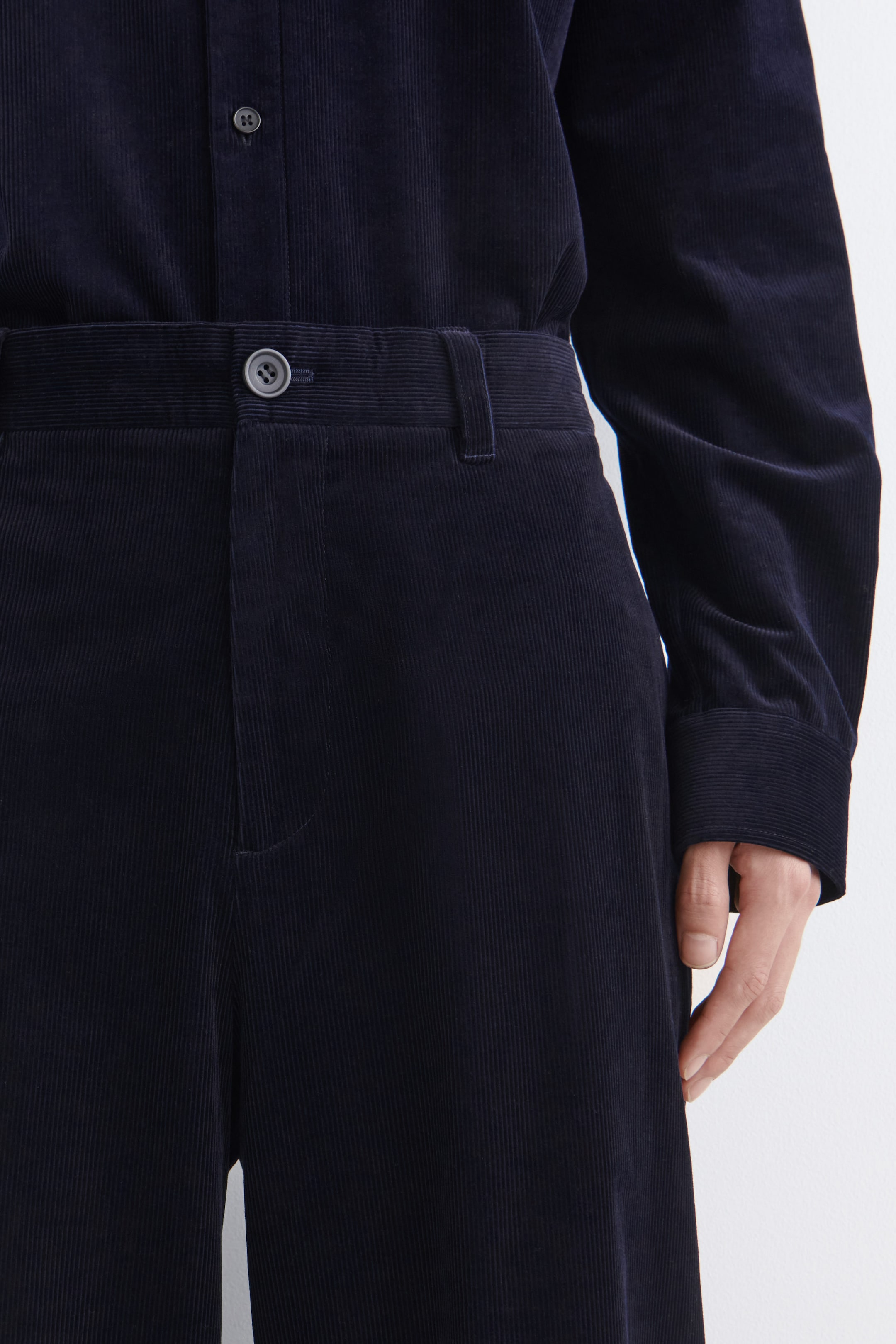 CORDUROY WIDE-LEG PANTS