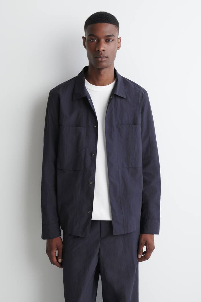 HEMD AUS TECHNISCHEM NYLON-BAUMWOLL-MIX - NAVYBLAU - 1