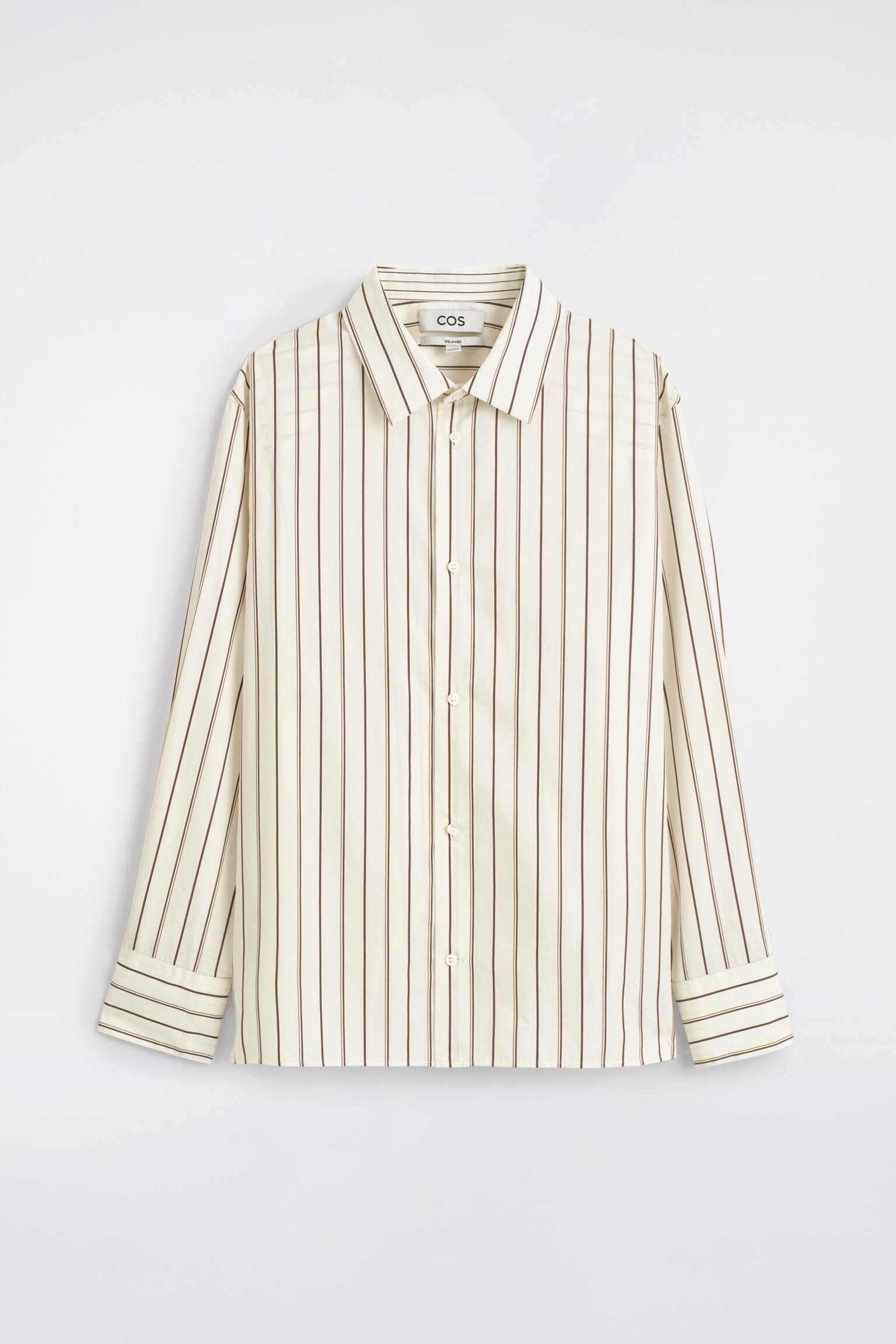 STRIPED STRUCTURED COTTON-SILK SHIRT - 1