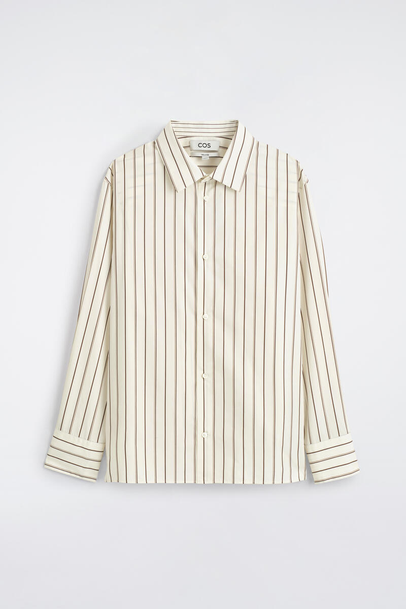 Striped Structured Cotton-Silk Shirt