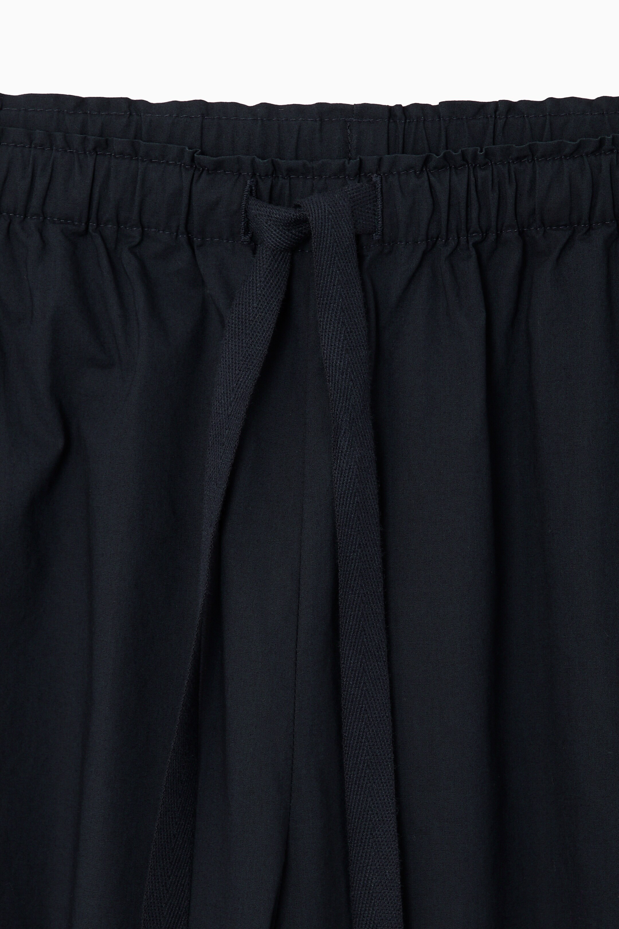 Ingrandisci l'immagine: TAPERED DRAWSTRING COTTON TROUSERS - NAVY BLUE - DONNA | H&M CH 2