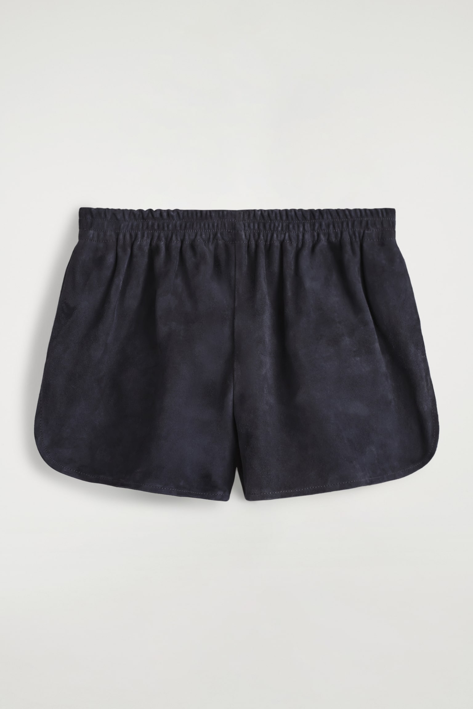 SHORT À TAILLE ÉLASTIQUÉE EN DAIM - ANTHRACITE - 2