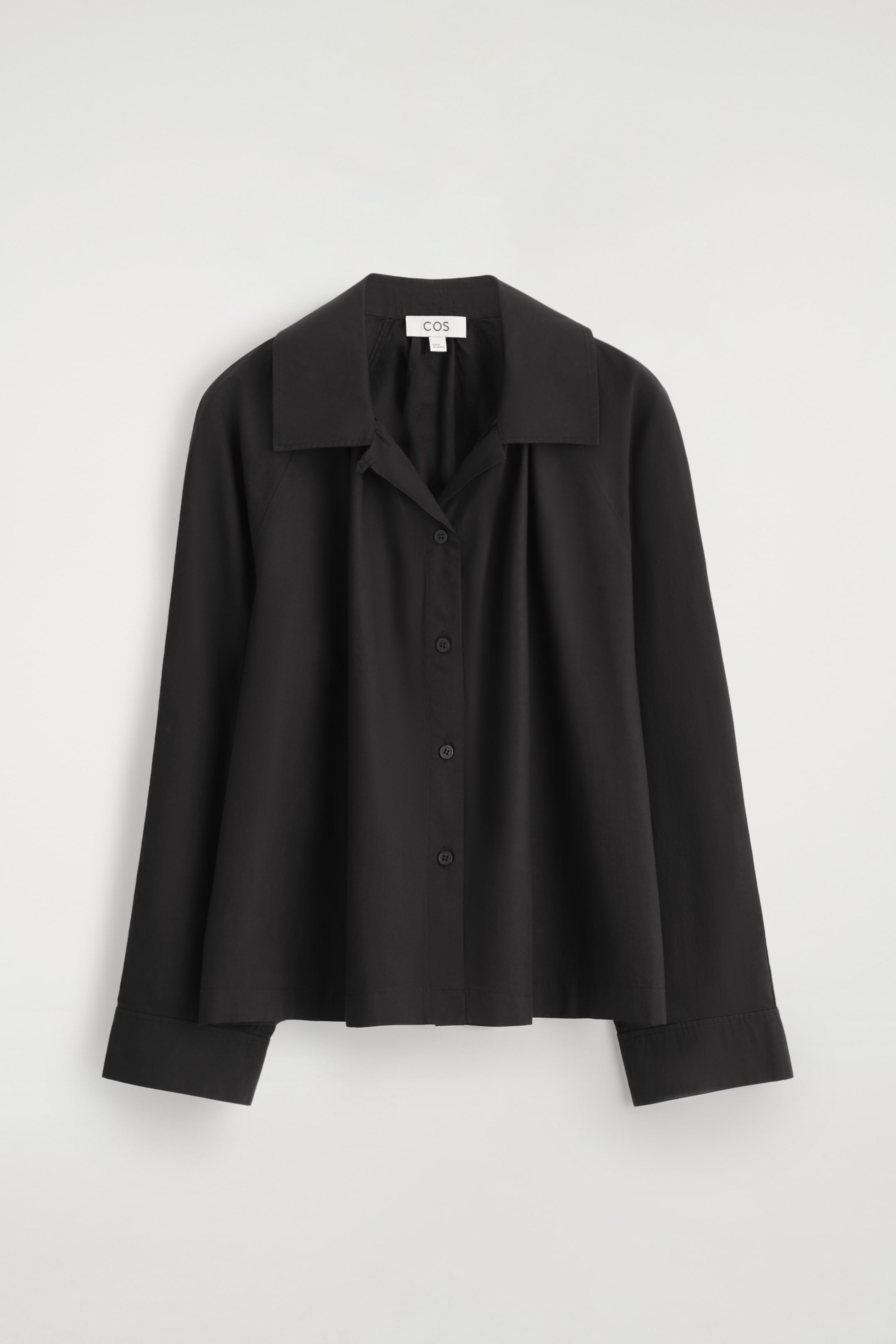 Größeres Bild ansehen: HEMD AUS PIMA-BAUMWOLLE MIT RAFFUNGEN - SCHWARZ - Ladies | H&M DE 6