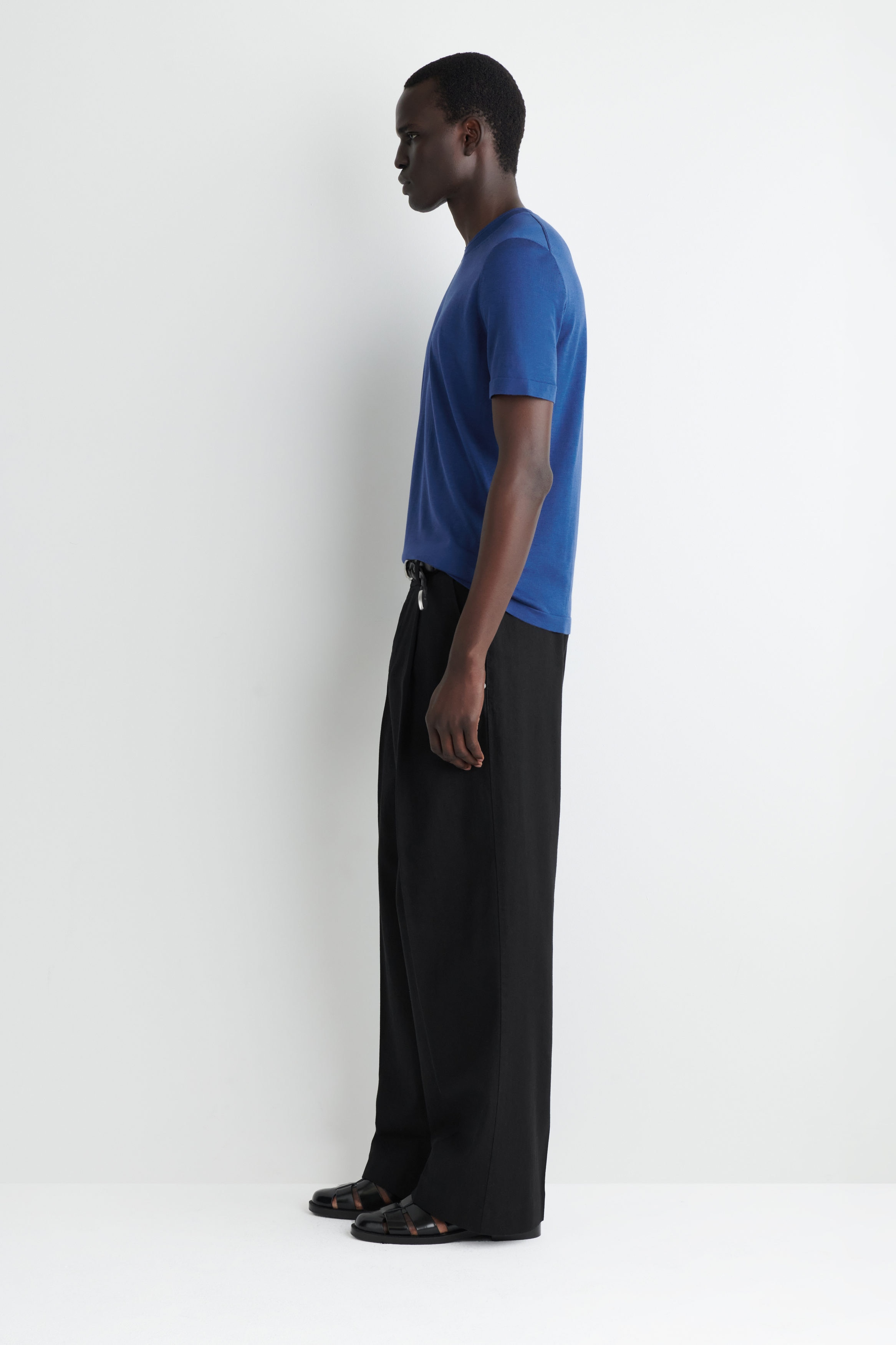 【SATIIIZ】Coon Pigment Henry Neck Knit Short Sleeve Coon Pigment Henry Neck Knit Short Sleeve - satiiiz