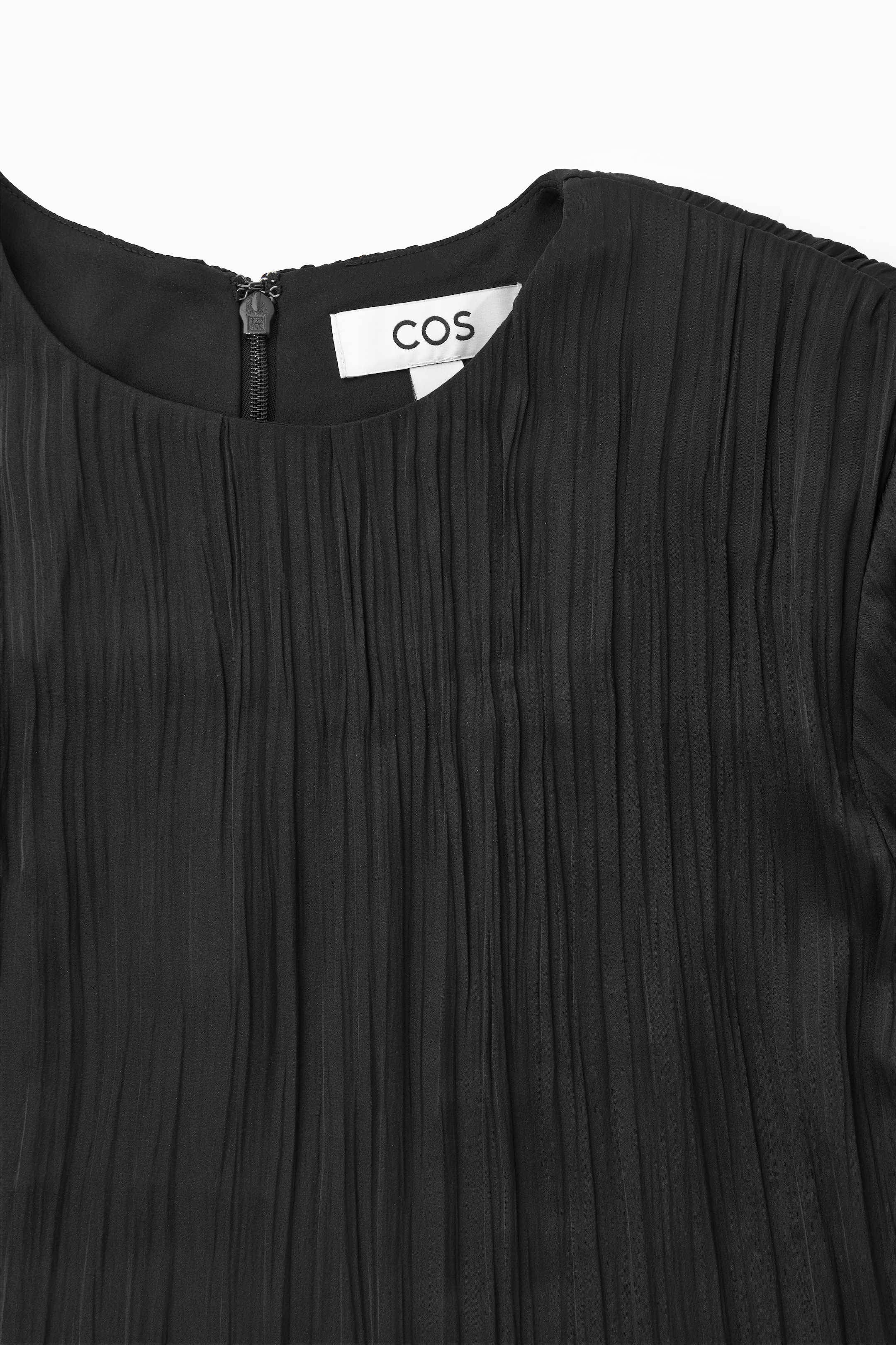 View larger image: LONG-SLEEVED PLISSÉ MIDI DRESS - BLACK - Ladies | H&M GB 2