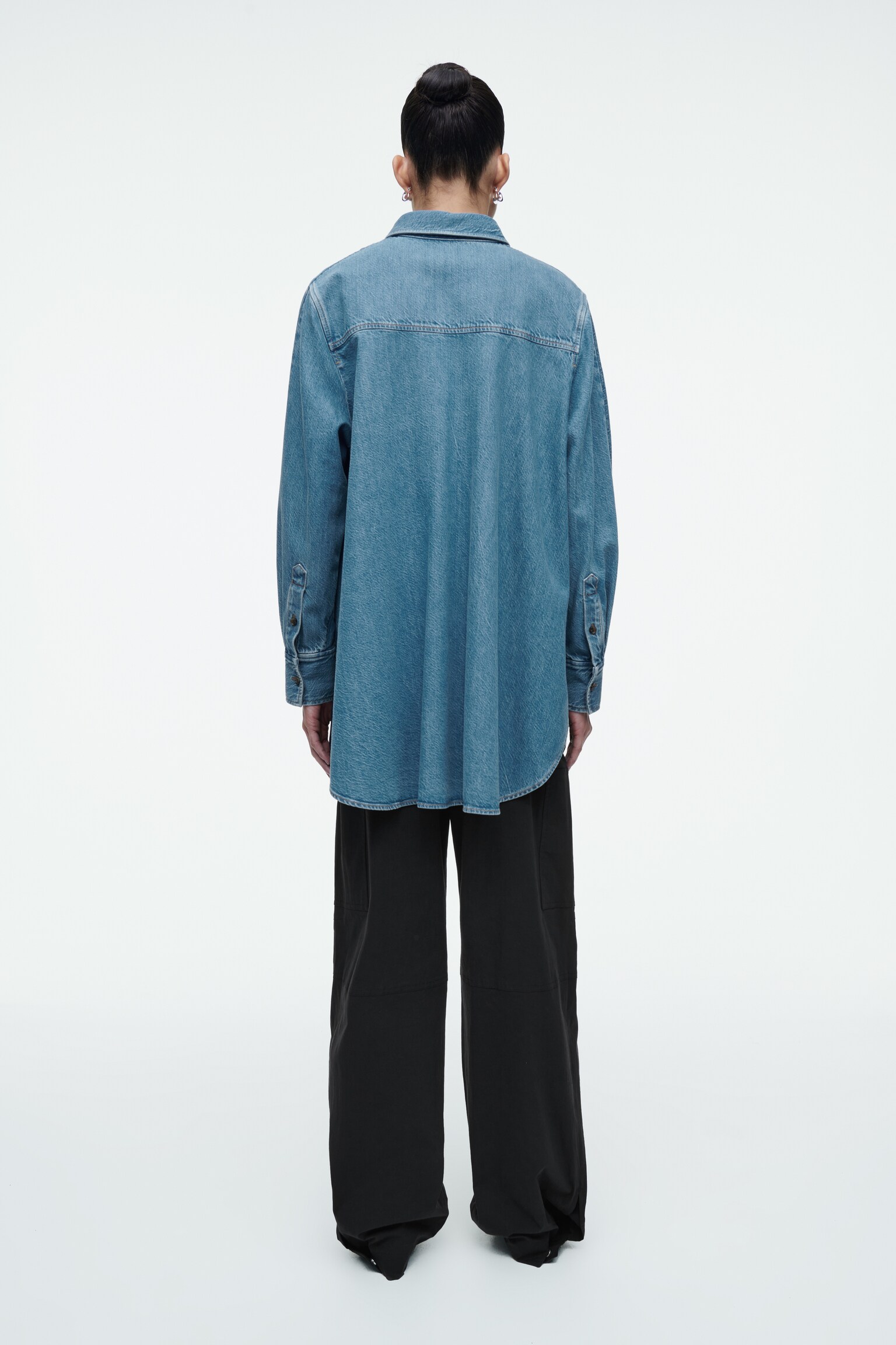 CHEMISE DÉCONTRACTÉE EN DENIM - BLEU - 6