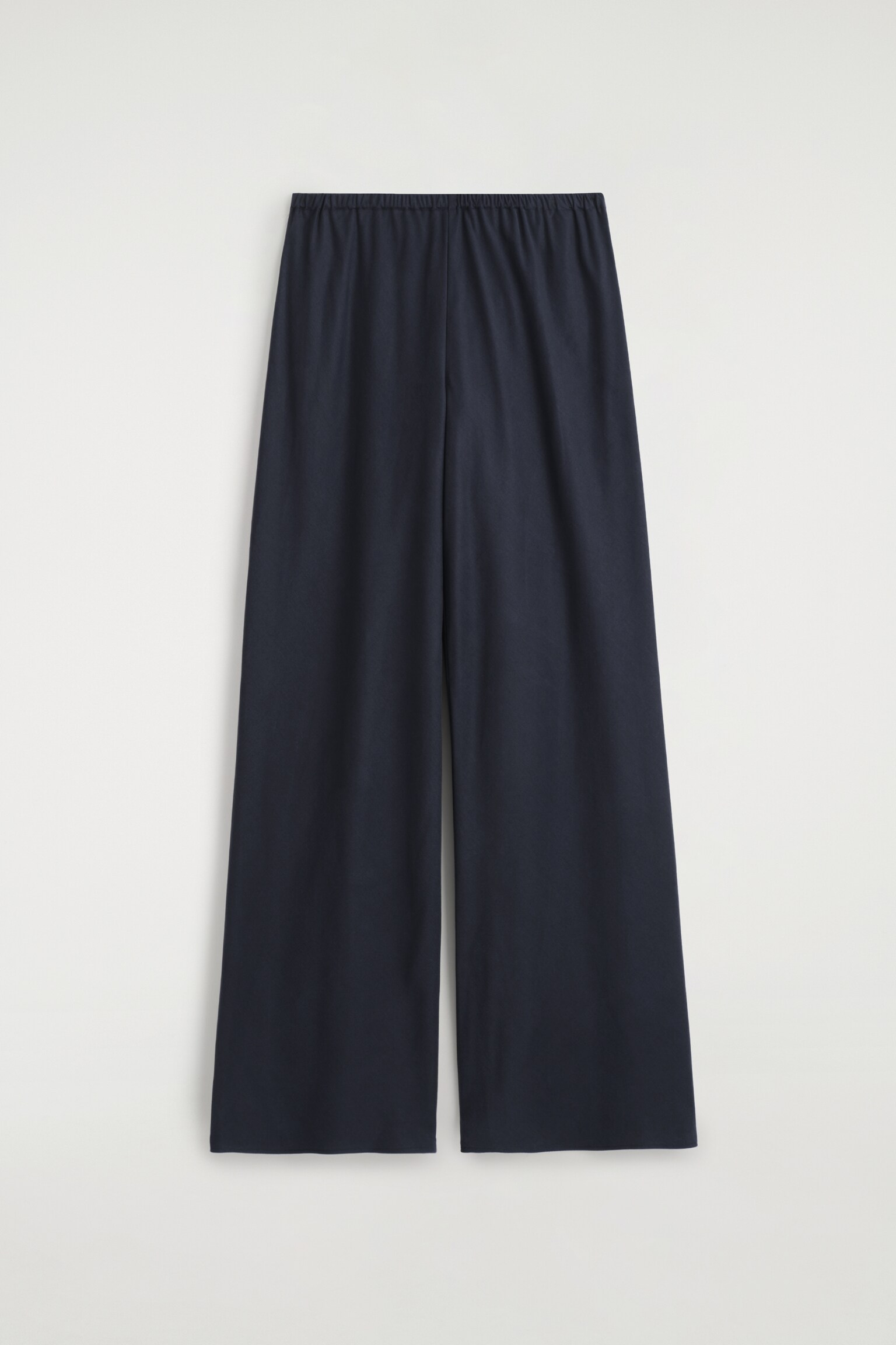 PANTALON LARGE TAILLE ÉLASTIQUÉE - BLEU MARINE - 2