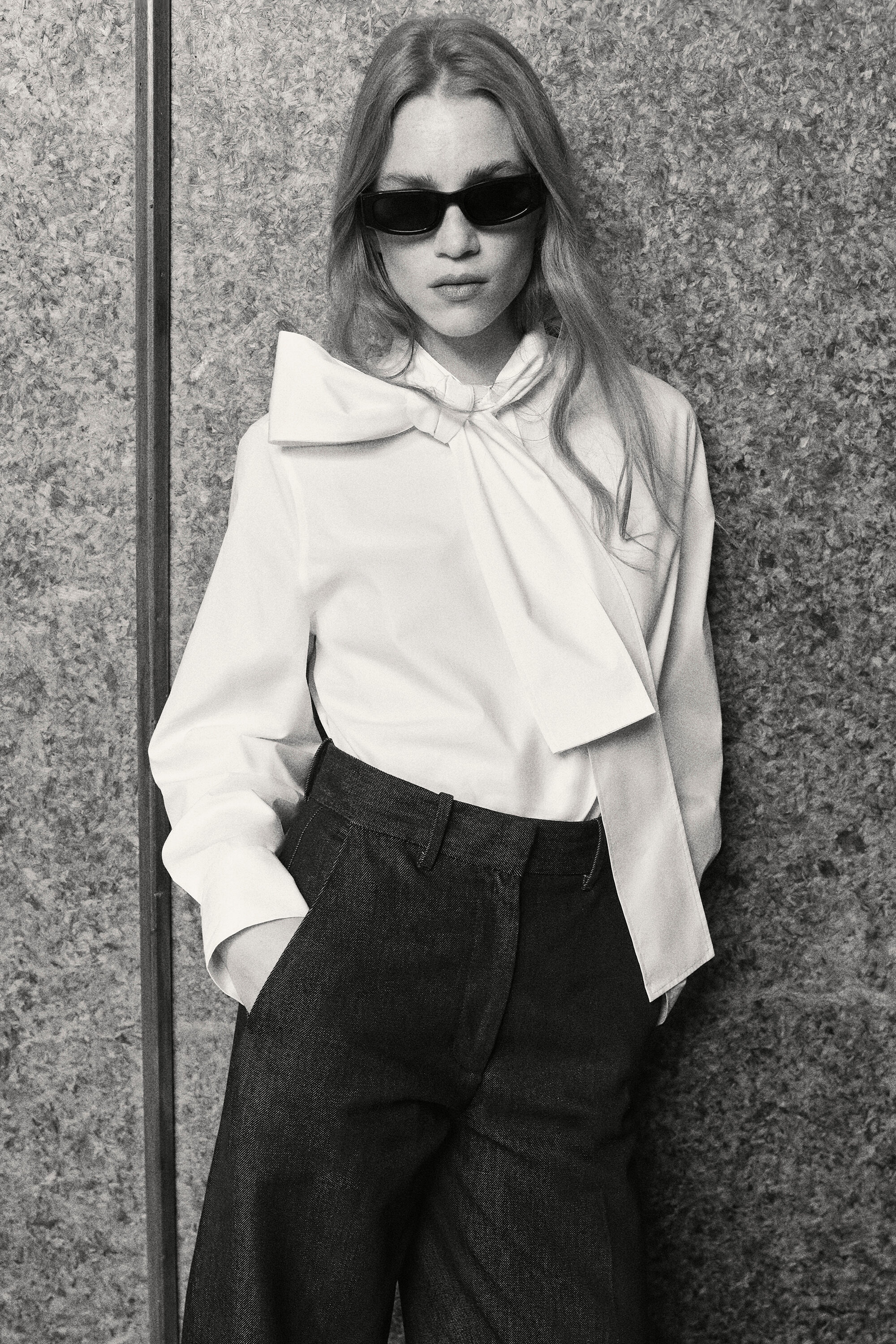 BOW-DETAIL COTTON BLOUSE - WHITE | COS US