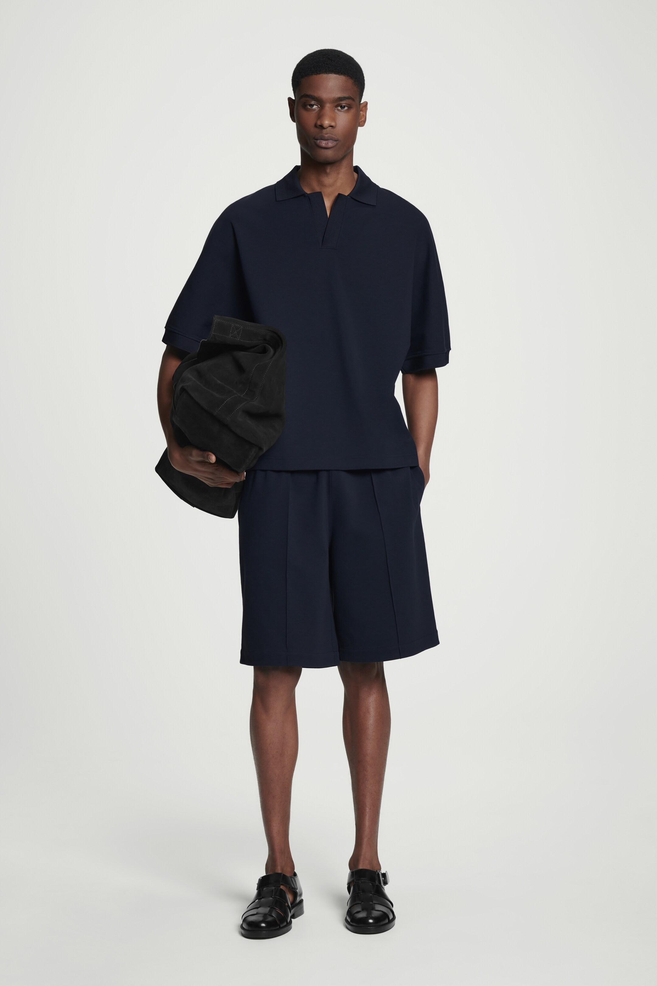 Grotere afbeelding bekijken: Polohemd van gemerceriseerd jersey met open kraag - MARINEBLAUW - HEREN | H&M BE 2